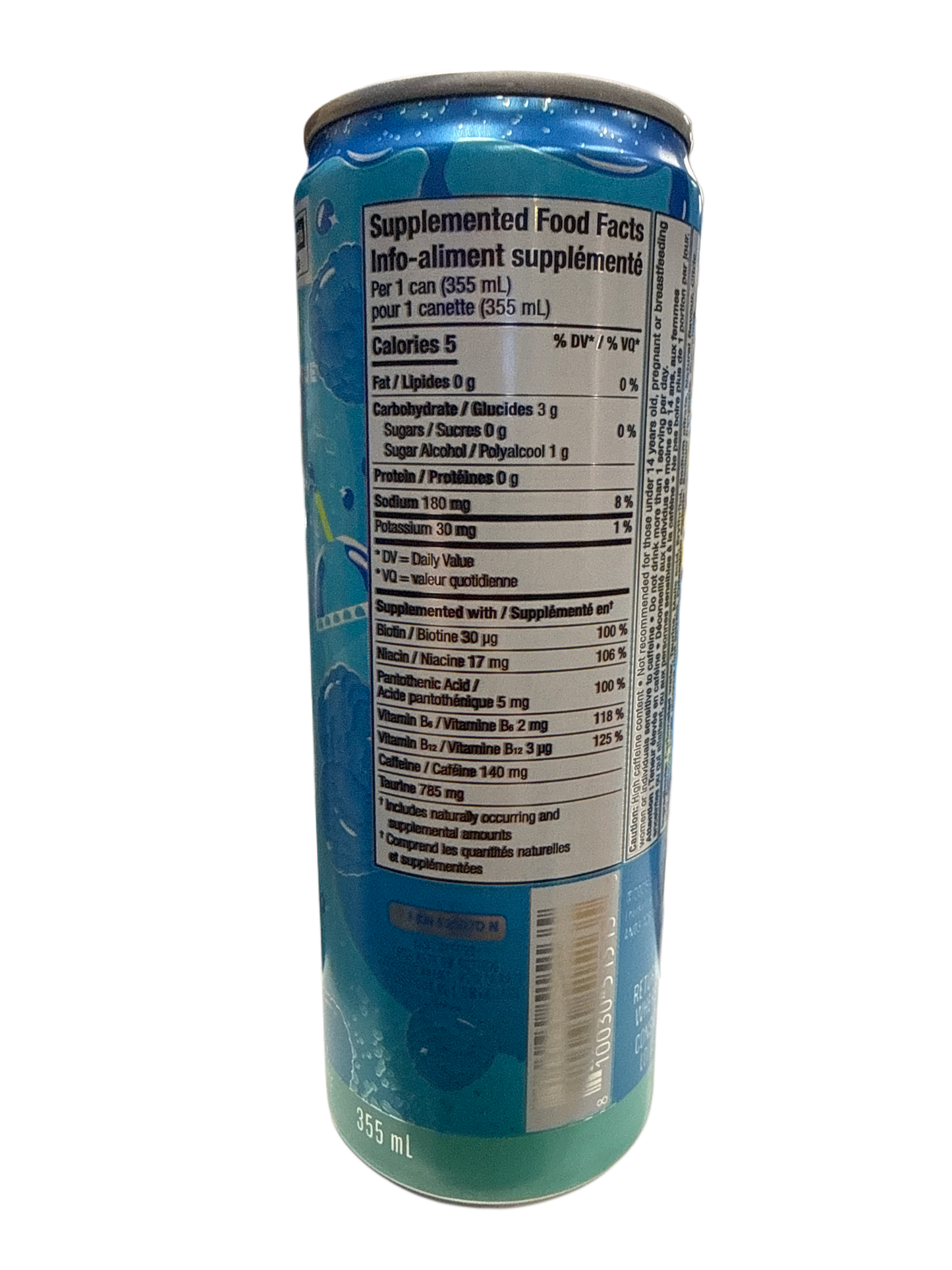 Alani Nu Zero Sugar Blue Slush Energy Drink 355ML - Canadian Edition