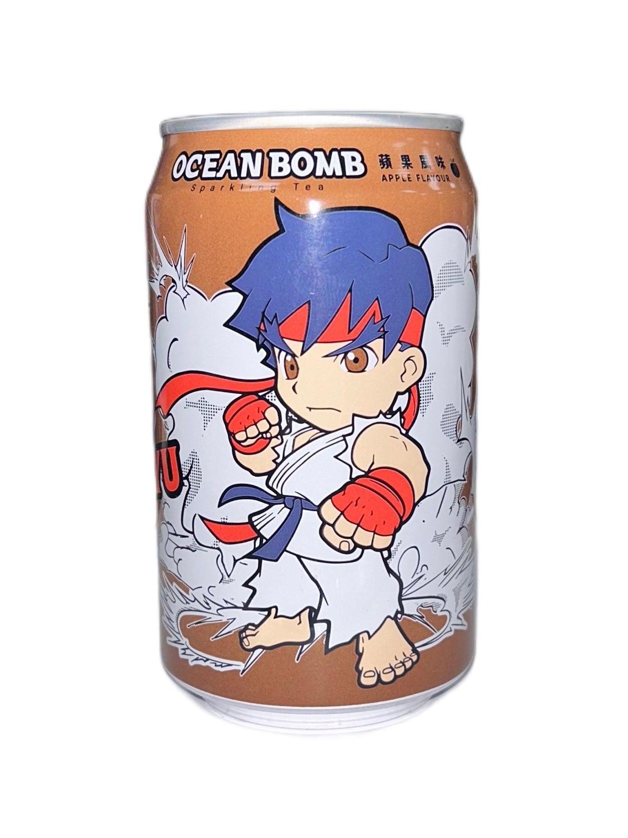 Ocean Bomb Street Fighter Ryu - Sparkling Apple Tea - Extreme Snacks