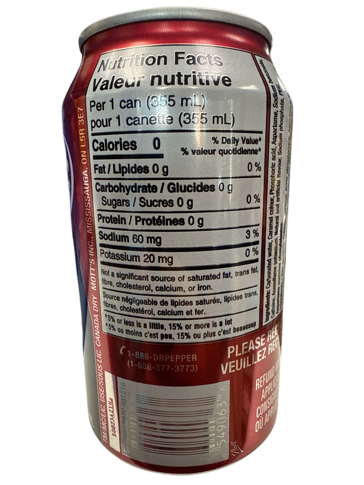 Dr Pepper Zero Sugar Can 355ML – Canadian Edition Rare Zero-Calorie Soda
