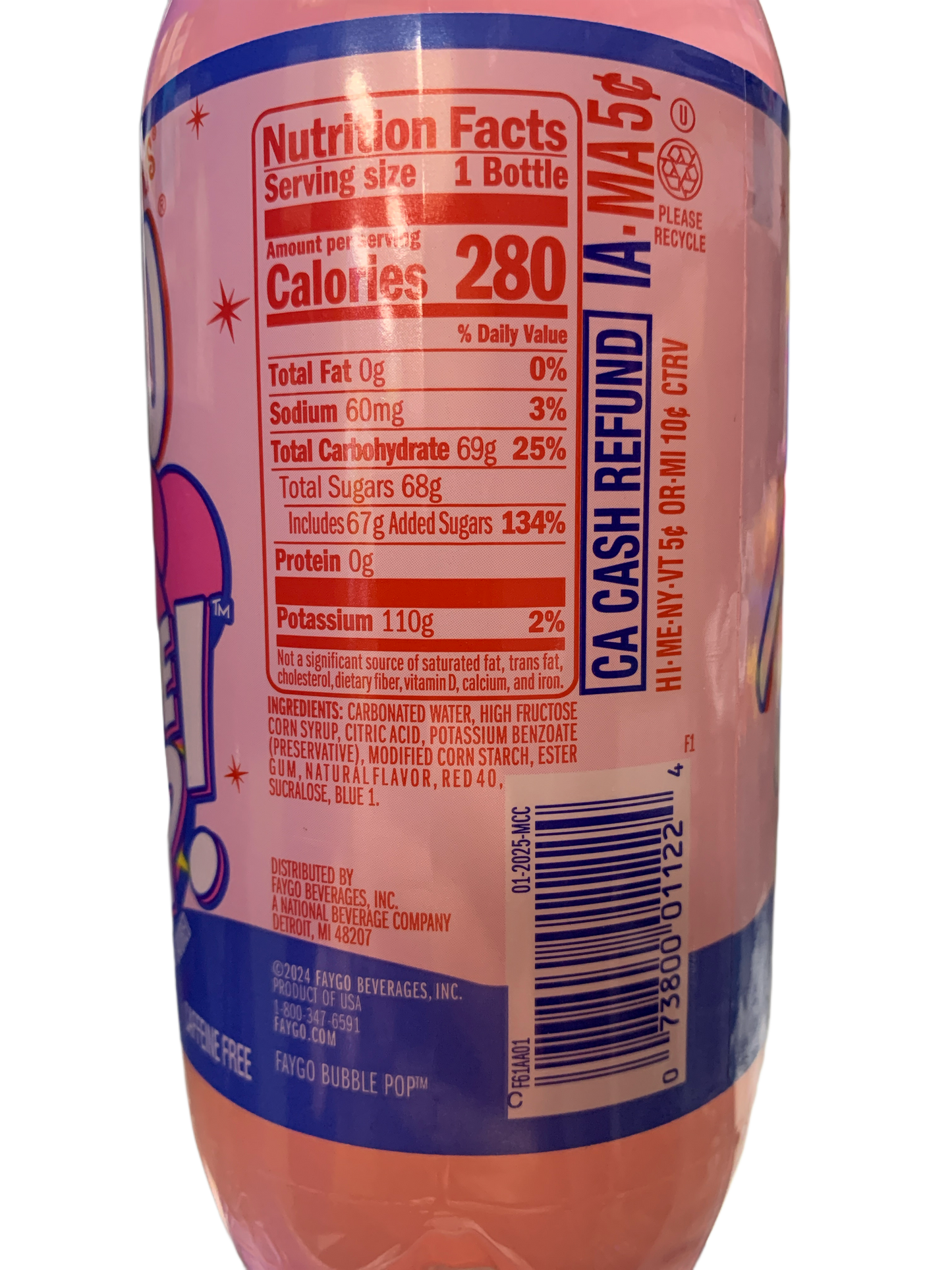 Faygo Bubble Pop Flavour 591ML - U.S Edition