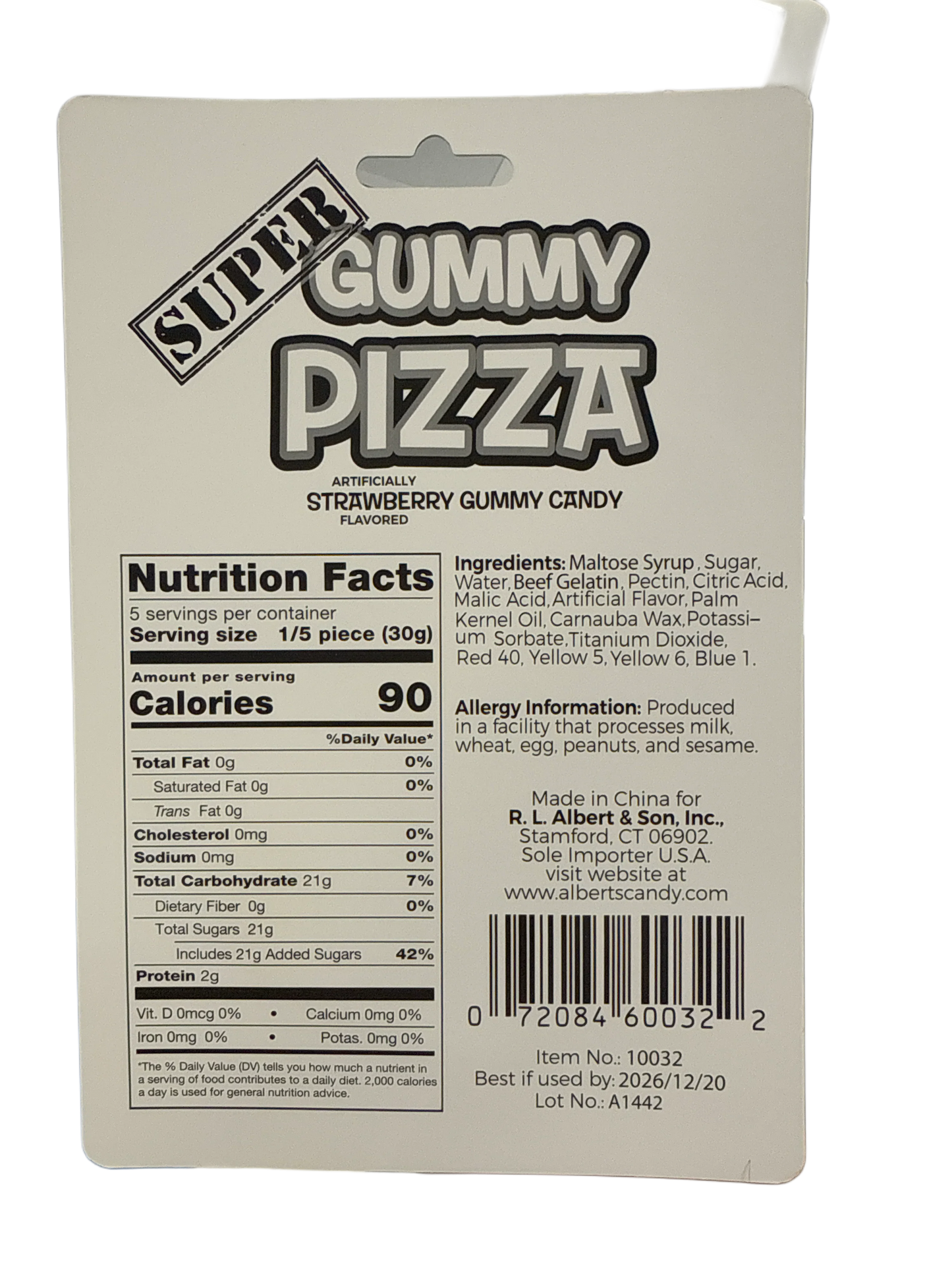 Super Gummy Pizza Candy 150G - U.S Edition