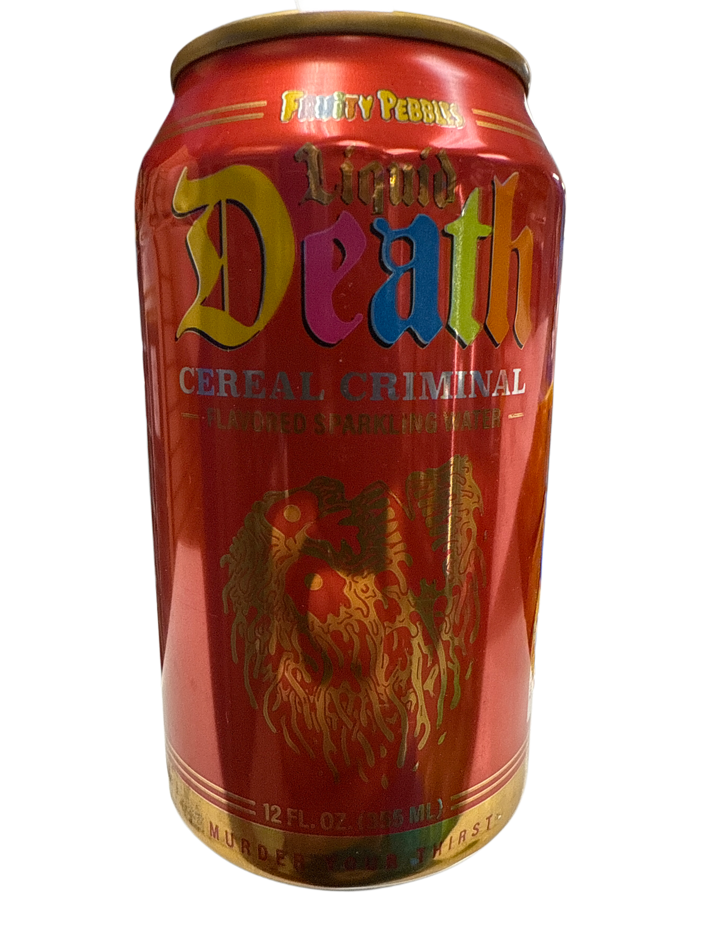Liquid Death Limited Edition Cereal Criminal  Fruity Pebbles Flavour 355ML - U.S Edition