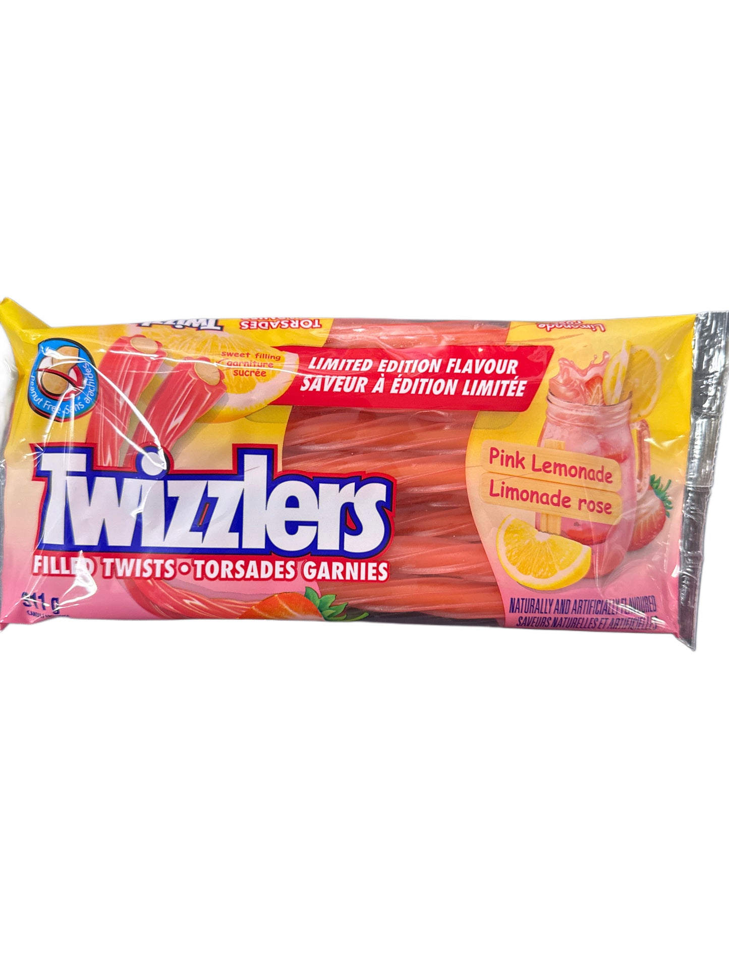 Pajillas Twizzlers Edición Limitada Limonada Rosa 311G - Edición Canadiense