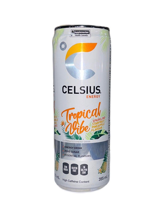 Celsius Live Fit Energy Sparkling Water - Tropical Vibe - Extreme Snacks