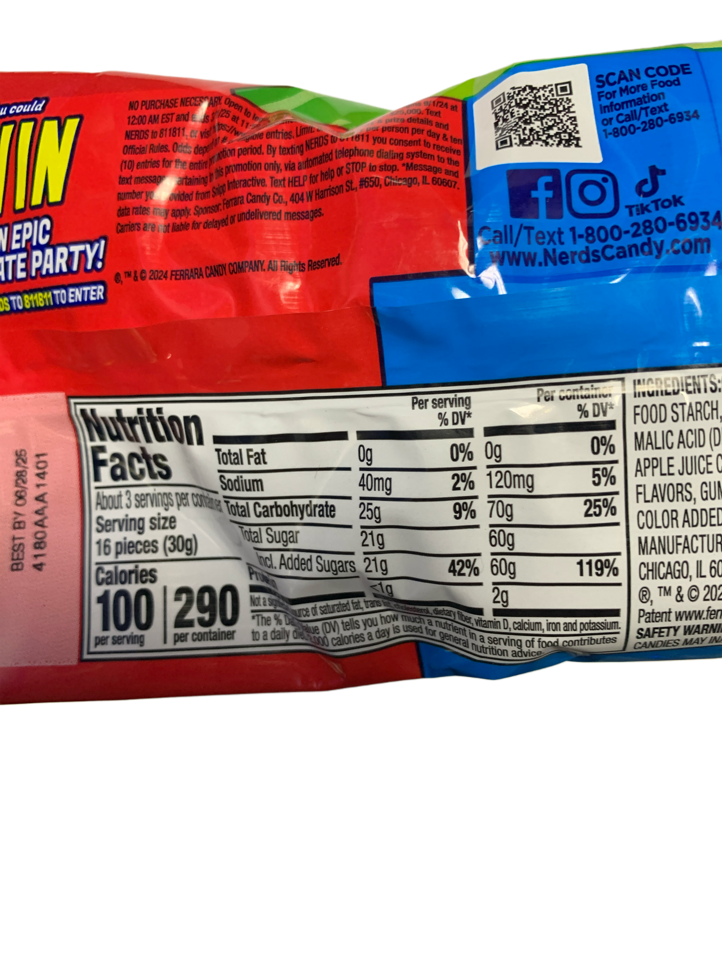 Nerds Gummy Clusters Berry Punch Rush Share Pack 30G - U.S Edition