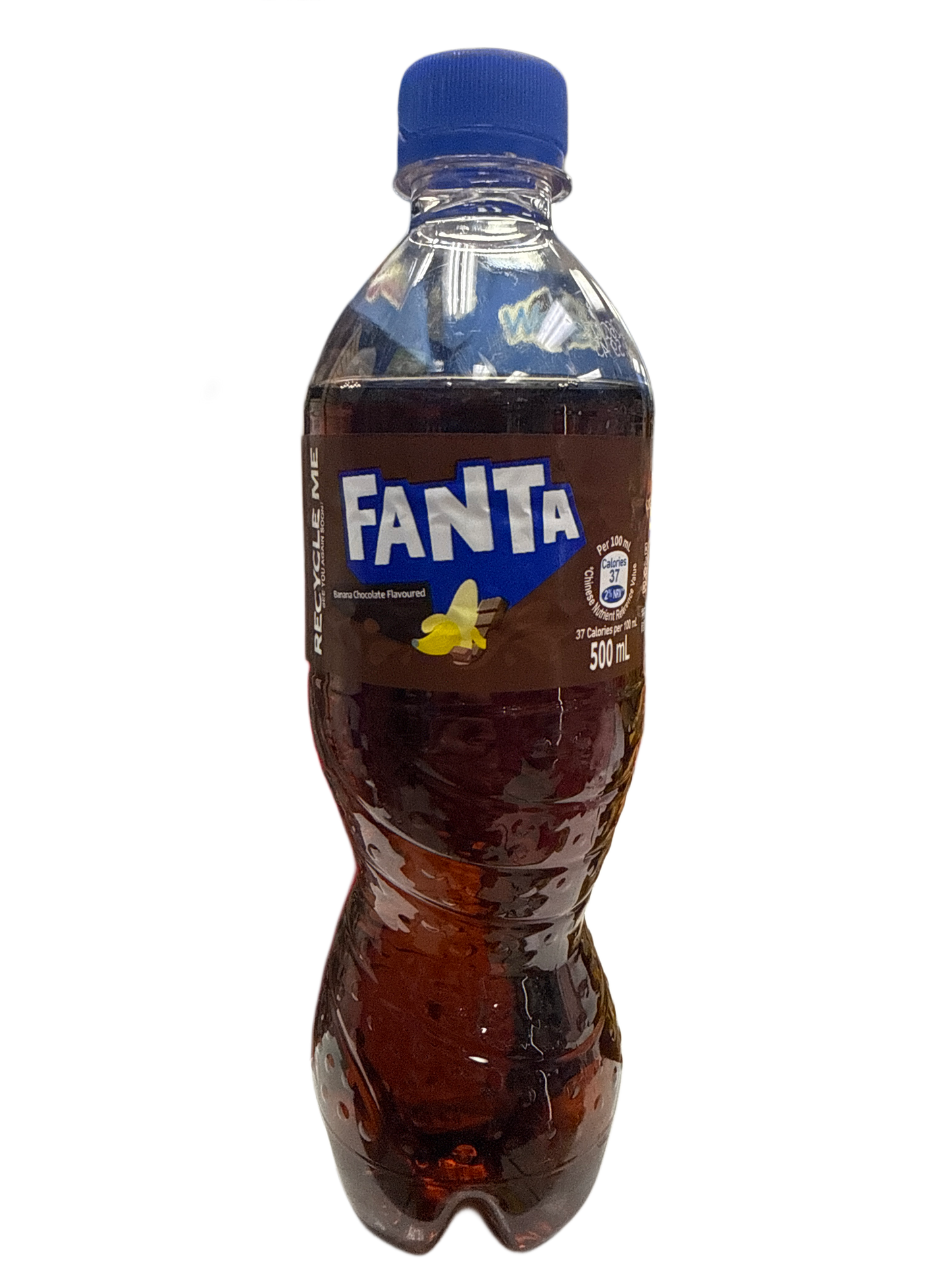 Botella de refresco con sabor a plátano y chocolate Fanta 500ML - Edición china