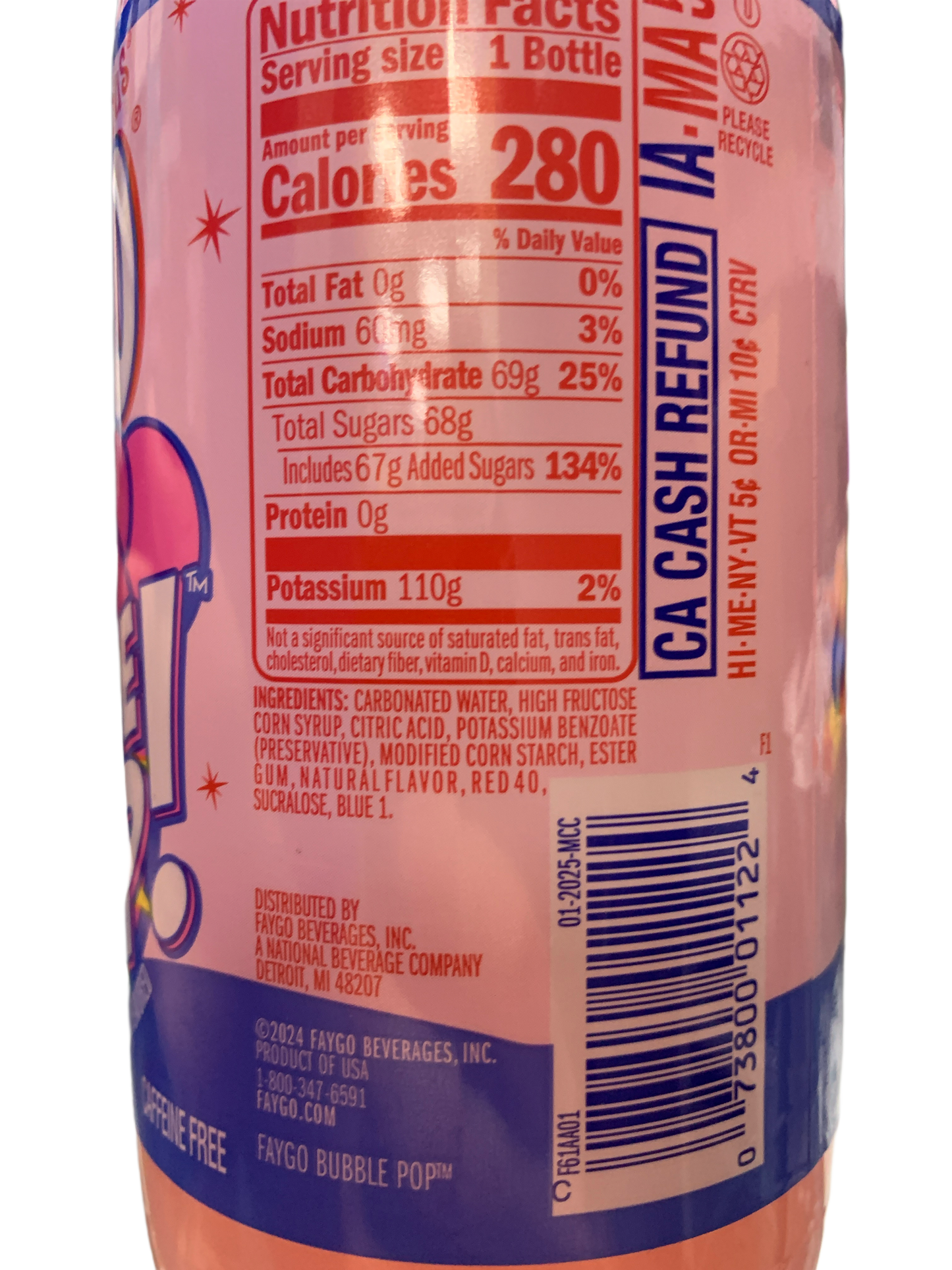 Faygo Bubble Pop Flavour 591ML - U.S Edition