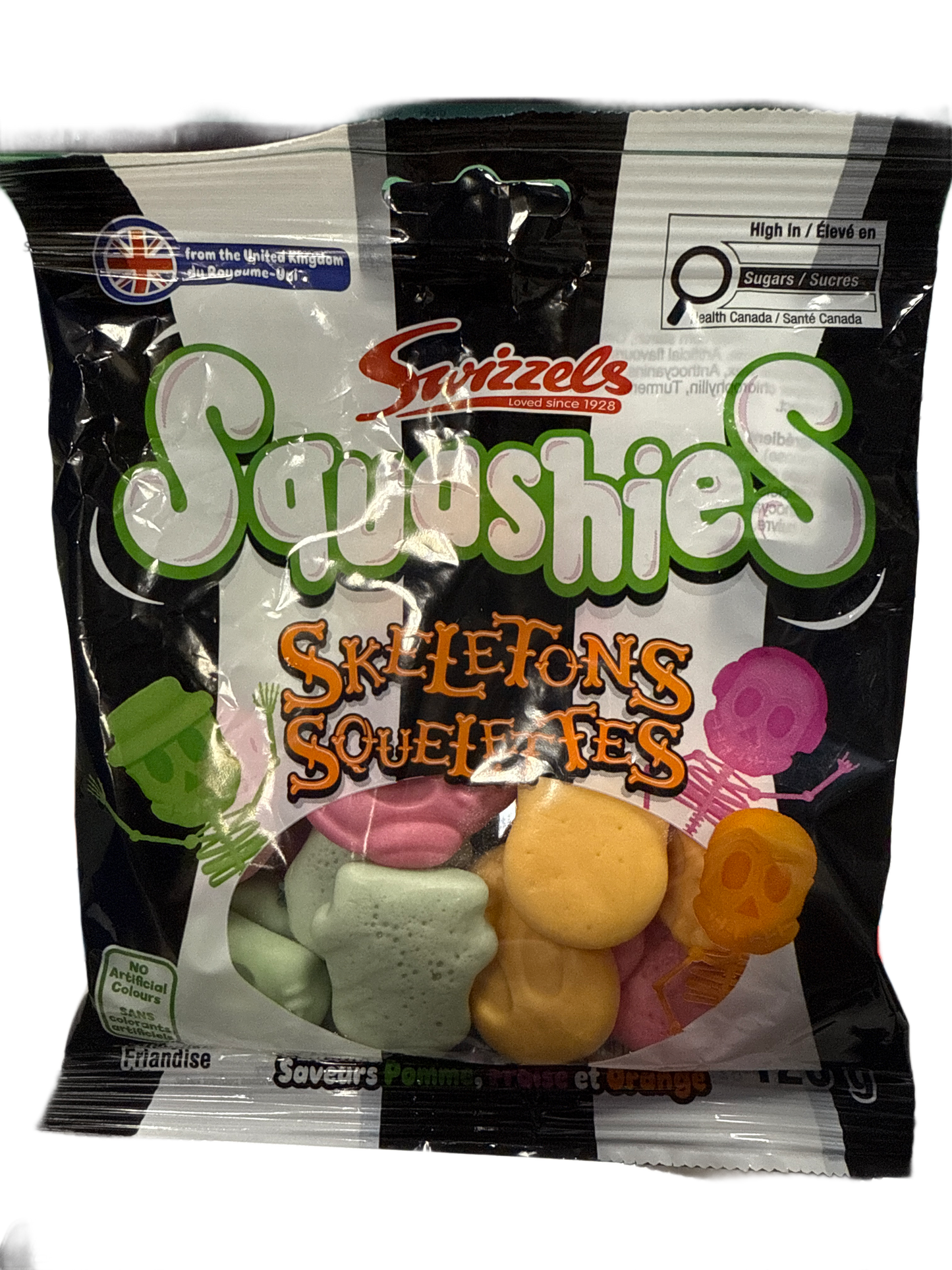 Squashies Skeletons Halloween Candy 120G - U.K Edition