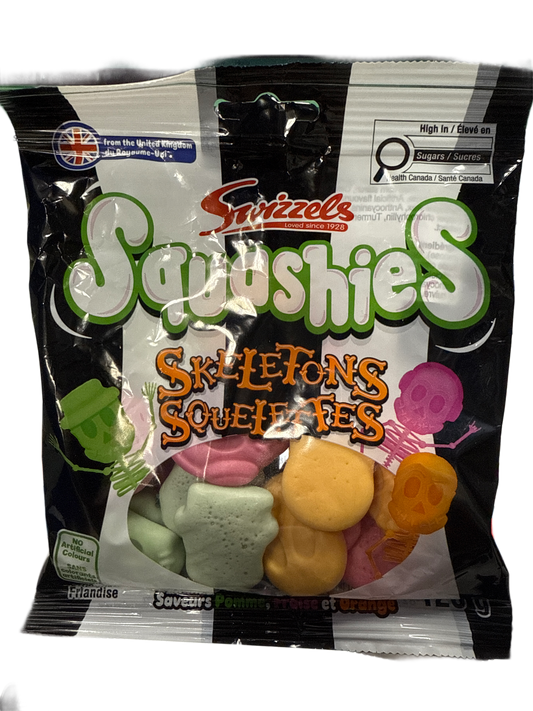 Squashies Skeletons Halloween Candy 120G - U.K Edition