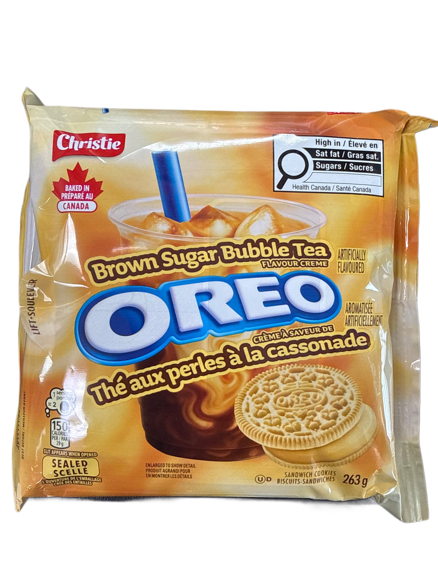 Oreo Limited Edition Brown Sugar Bubble Tea Flavor 263G - Canadian Edition