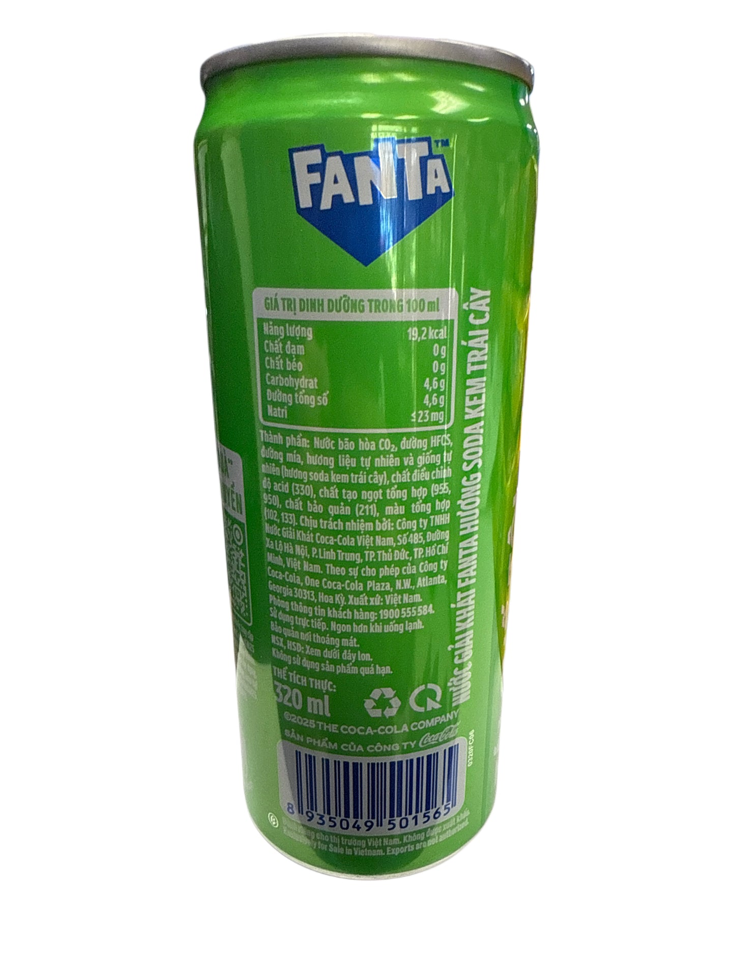 Fanta Soda Crema Bebida Huong 320ML Edición Vietnamita