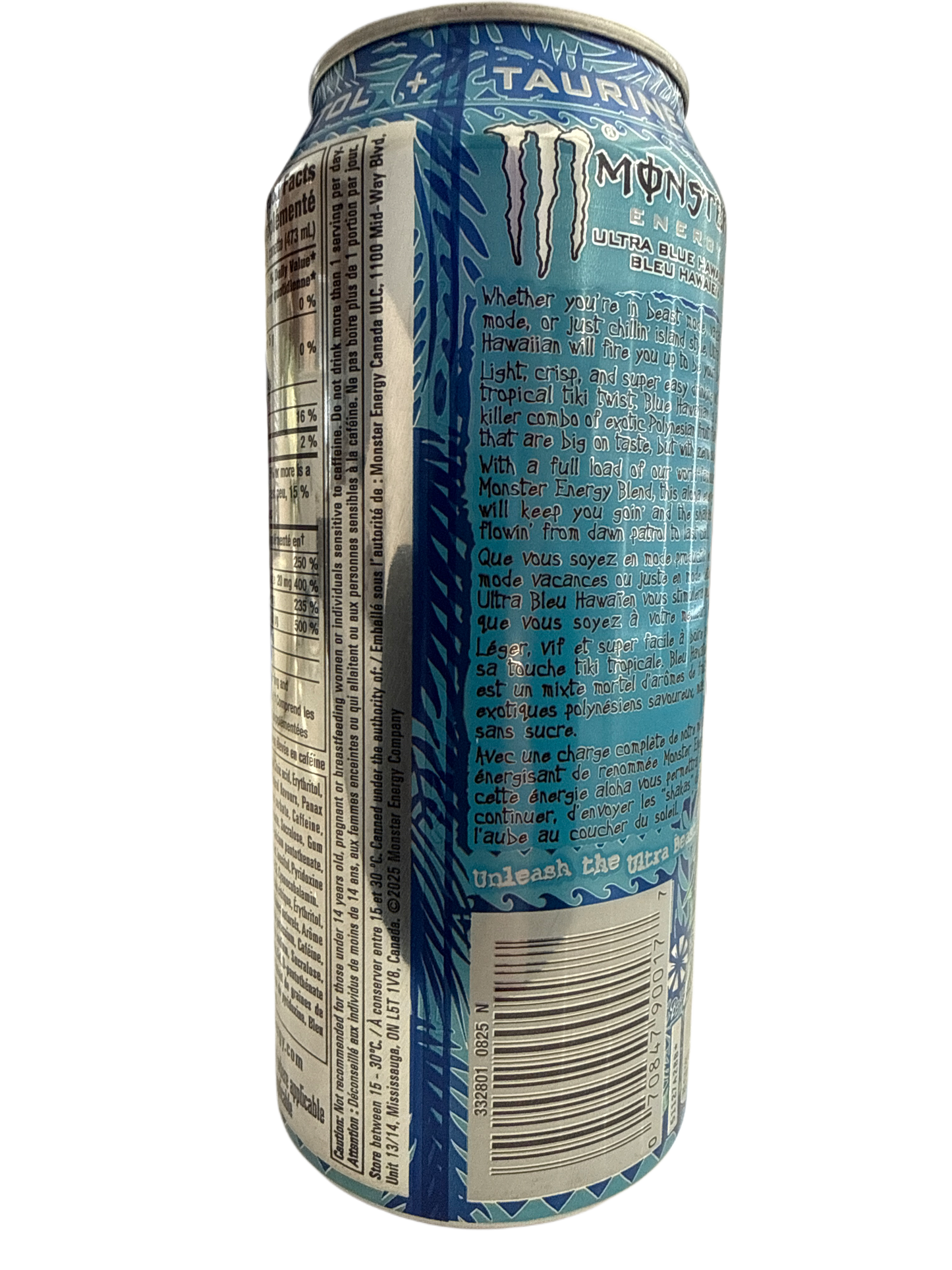 Monster Zero Energy Ultra Blue Hawaiian 473ML - Canadian Edition