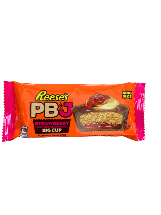 Reeses PB and J Strawberry Flavoured King Size Cup 79G - U.S Edition