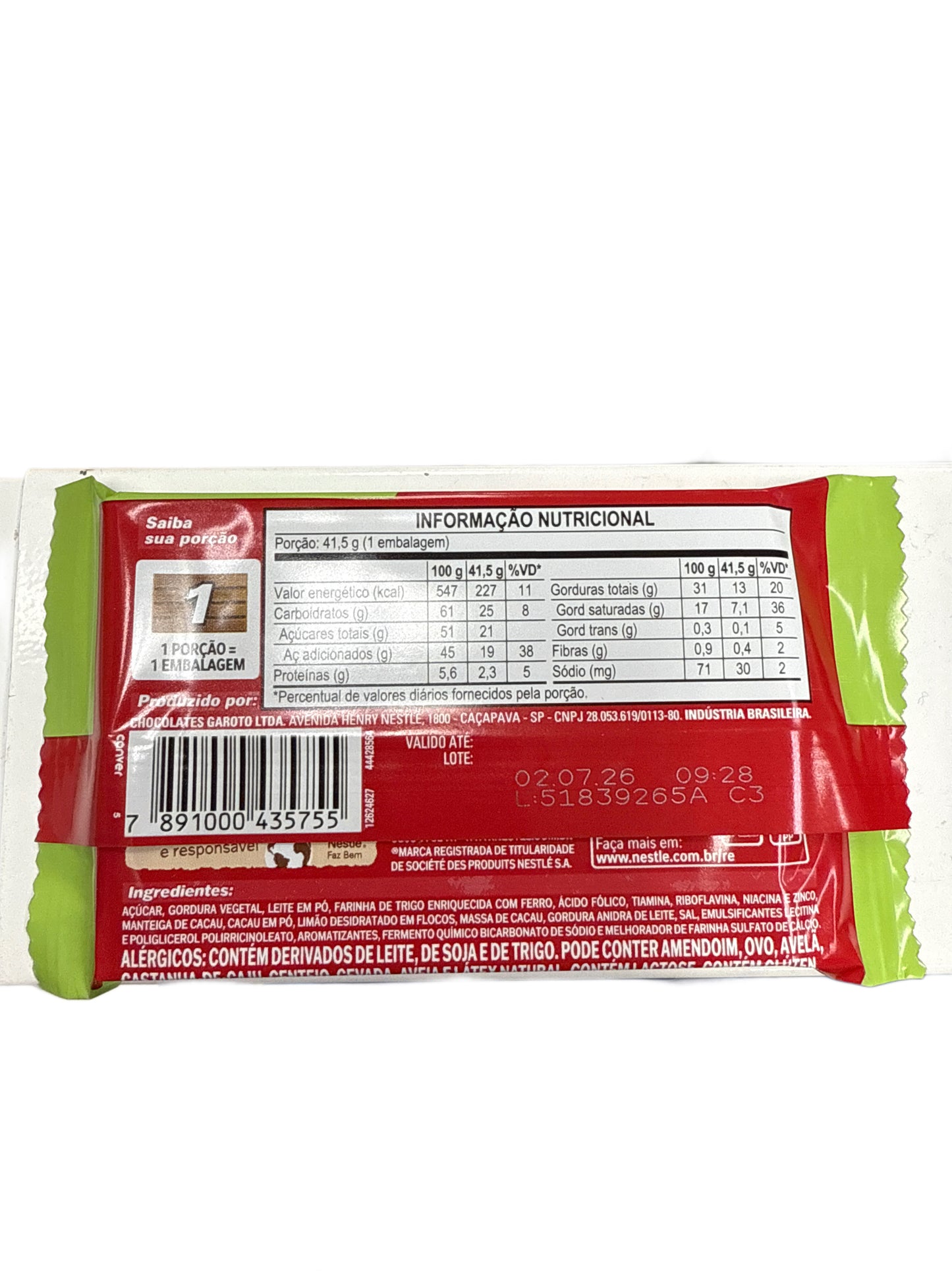 Kit Kat Lime 41.5G - Brazil Edition
