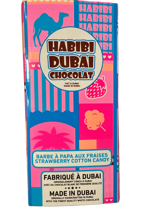Habibi Dubai Strawberry Cotton Candy Chocolate 200G - Dubai Edition