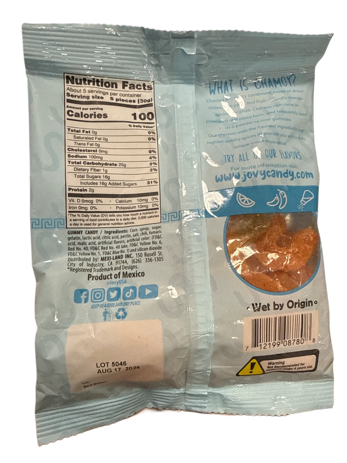 Chamoy Würzige Würmer Gemischte Fruchtgummi 141,7G - Mexiko Ausgabe