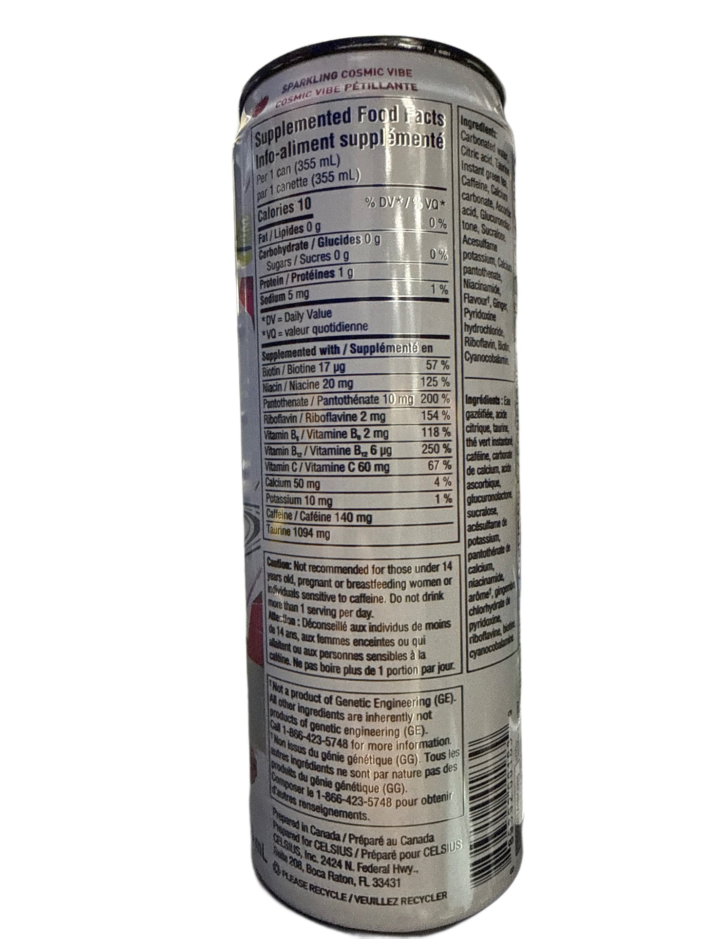 Celsius Zero Sugar Cosmic Vibe 355ML - U.S Edition