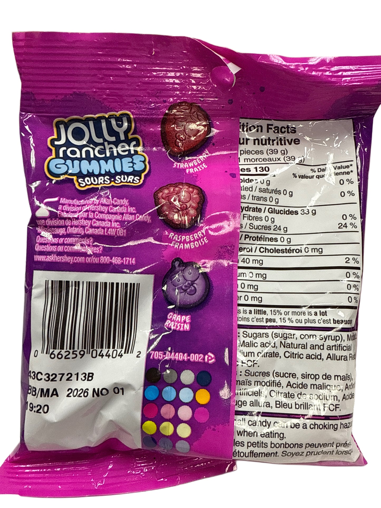 Jolly Rancher Gummies Sauer Beerengeschmack 182G - Kanadische Ausgabe