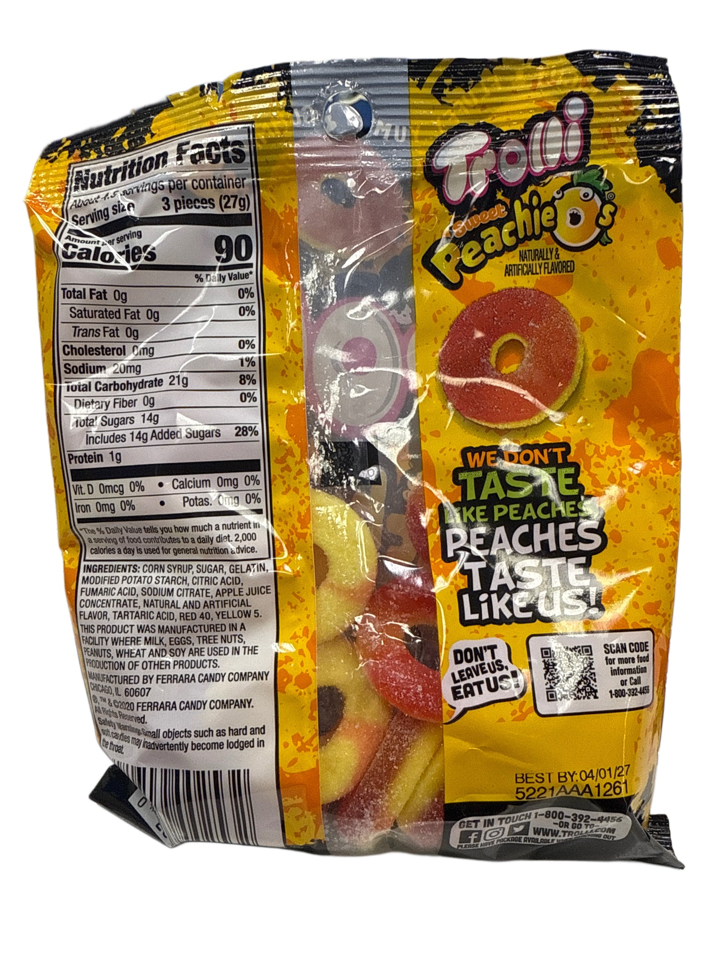 Trolli Sweet Peachy O'S 120G - U.S Edition