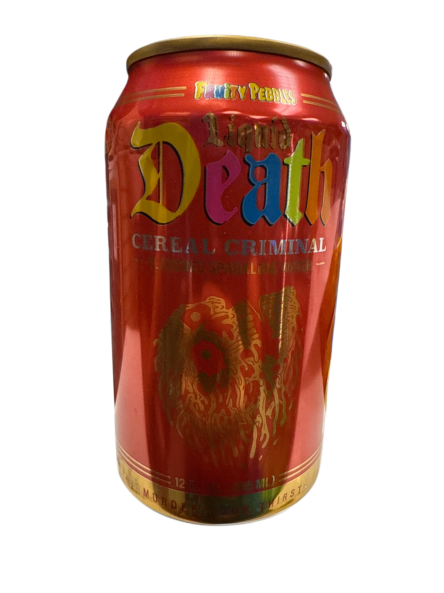 Liquid Death Limited Edition Cereal Criminal  Fruity Pebbles Flavour 355ML - U.S Edition