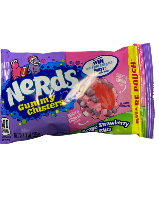 Nerds Gummy Clusters Grape Strawberry Blitz Share Pack 30G - U.S Edition