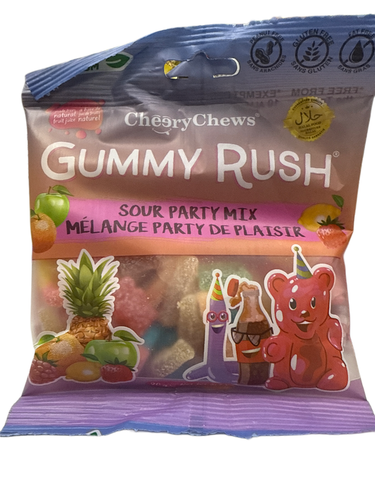 Gummy Rush Mélange de Fête Acidulé 90G - Édition Canadienne