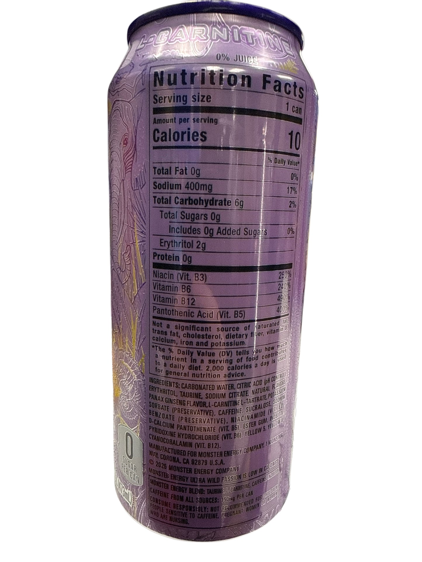 Monster Energy Ultra Wild Passion Smak 473ML - U.S Edition