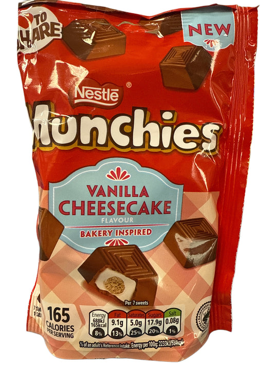 Nestlé Munchies Carrés au Chocolat Cheesecake Vanille 97G - Édition Royaume-Uni