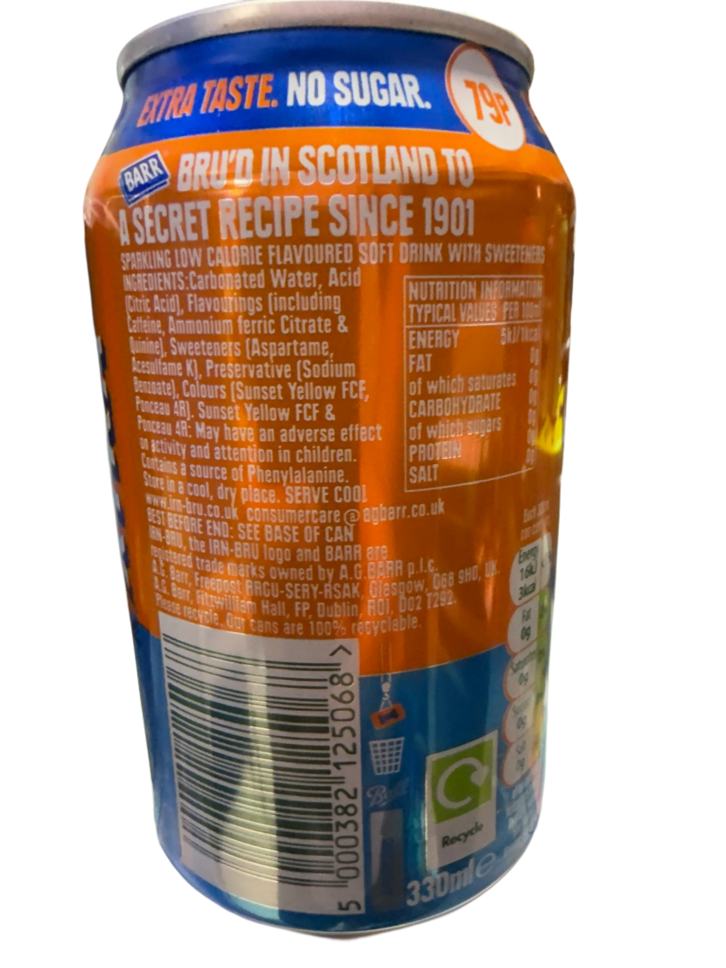 IRN BRU Xtra Nessie Nectar Flavour 355ML - U.K Edition