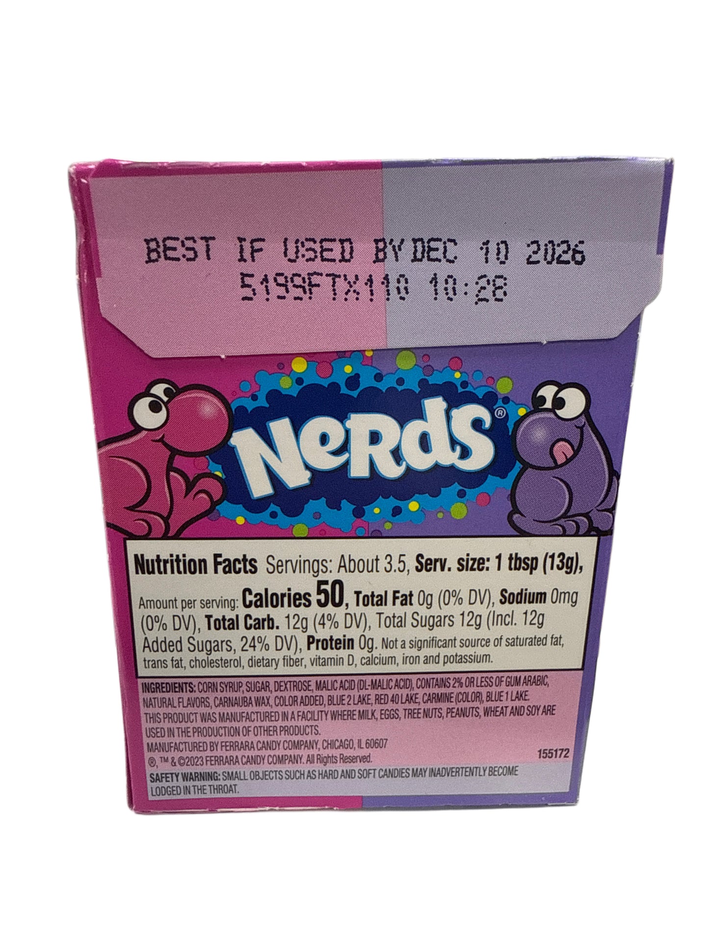Nerds Grape And Strawberry Candy Box 46G - U.S Edition