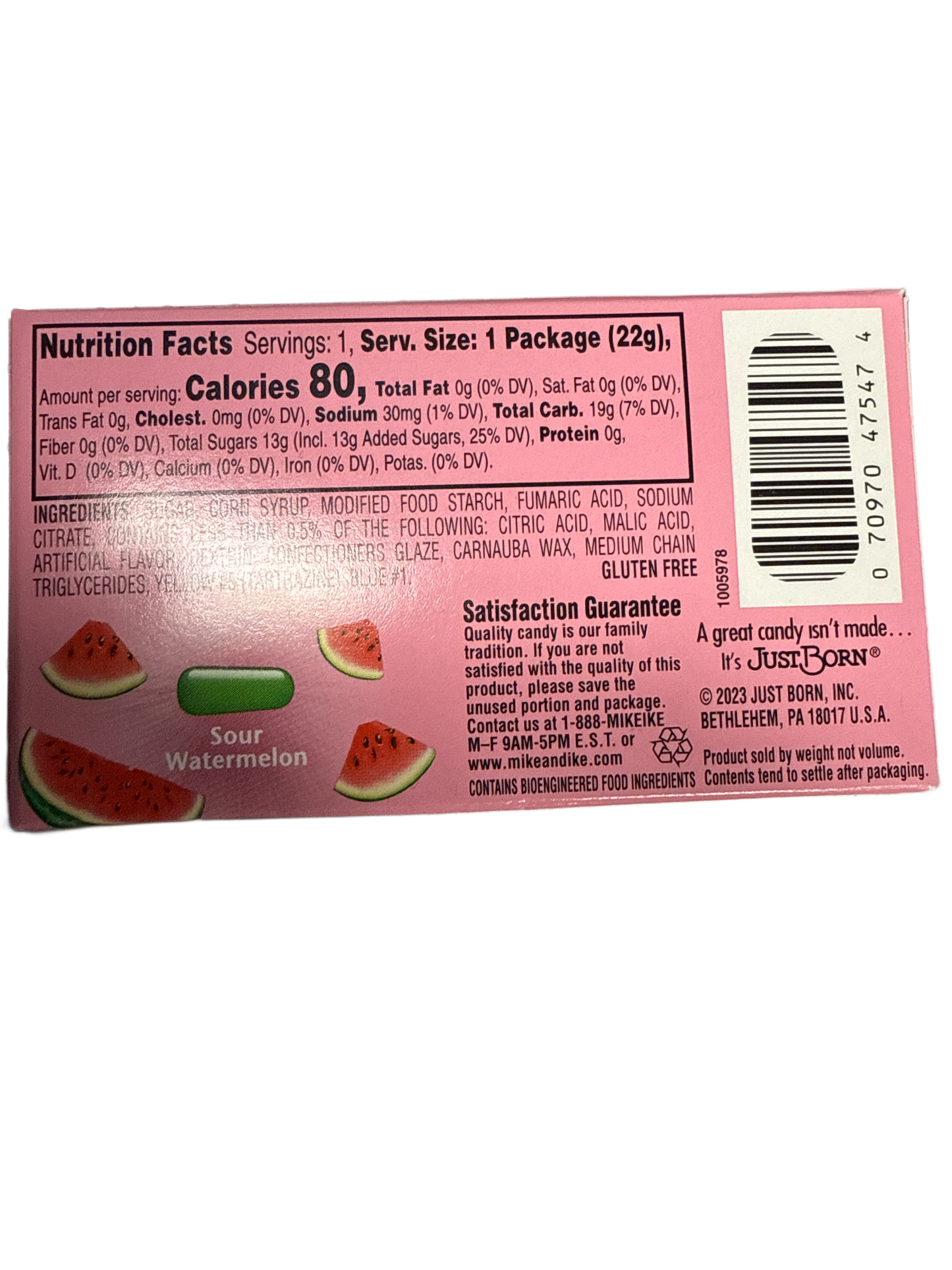 Mike And Ike Mini Theater Box Sauer Wassermelone Geschmack 22G - U.S. Ausgabe