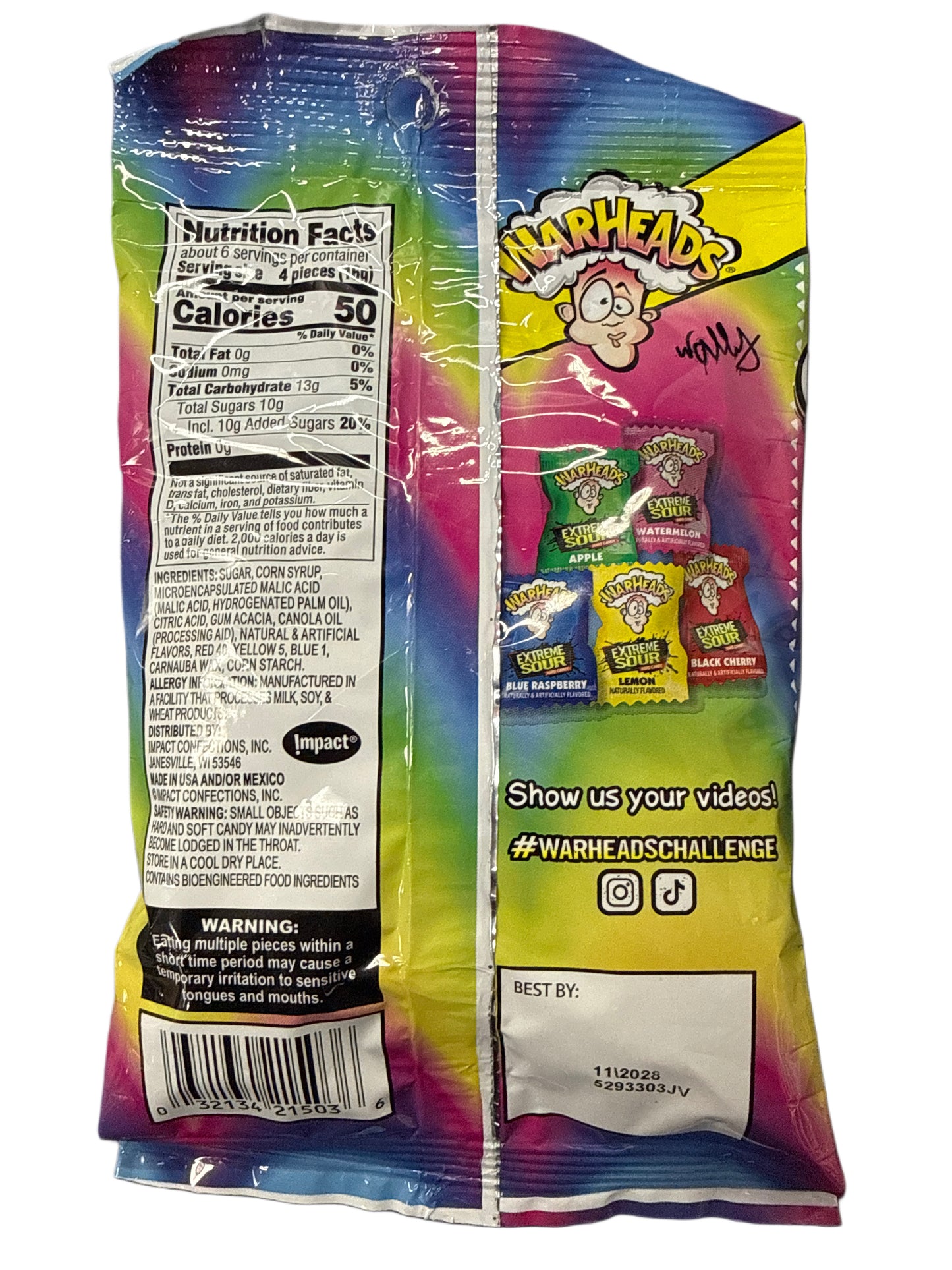 Mega Warheads Dulces Ácidos Variados de los 90 92G - Edición México