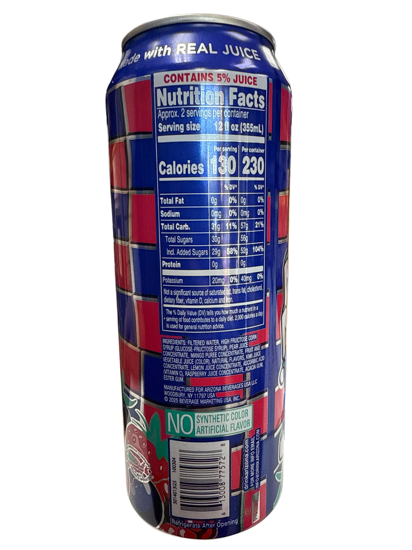 Arizona Rizzler Saveur Baies 650ML - Édition U.S