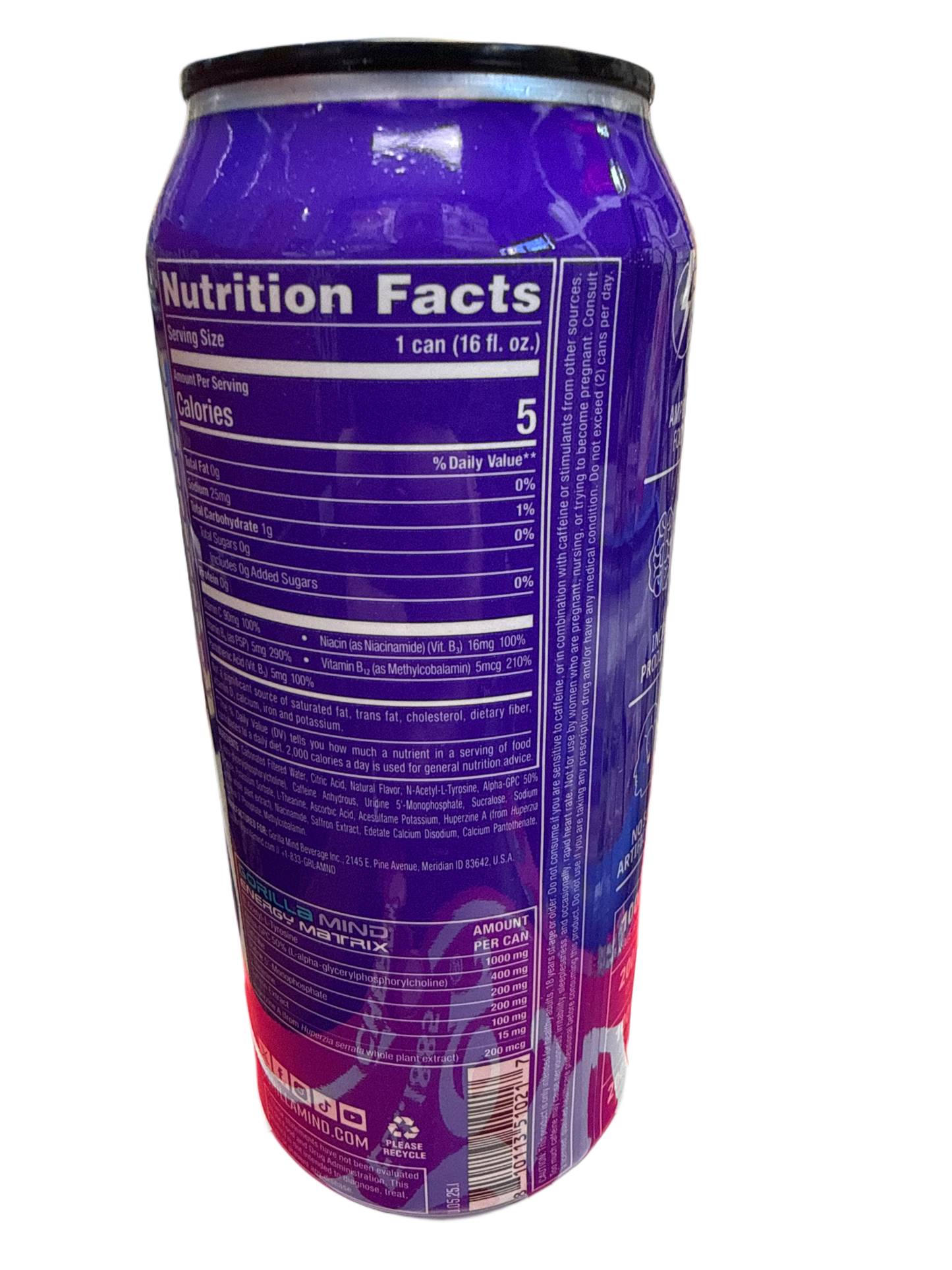Gorilla Minds Wild Grape Energy Drink 473ML - International Edition