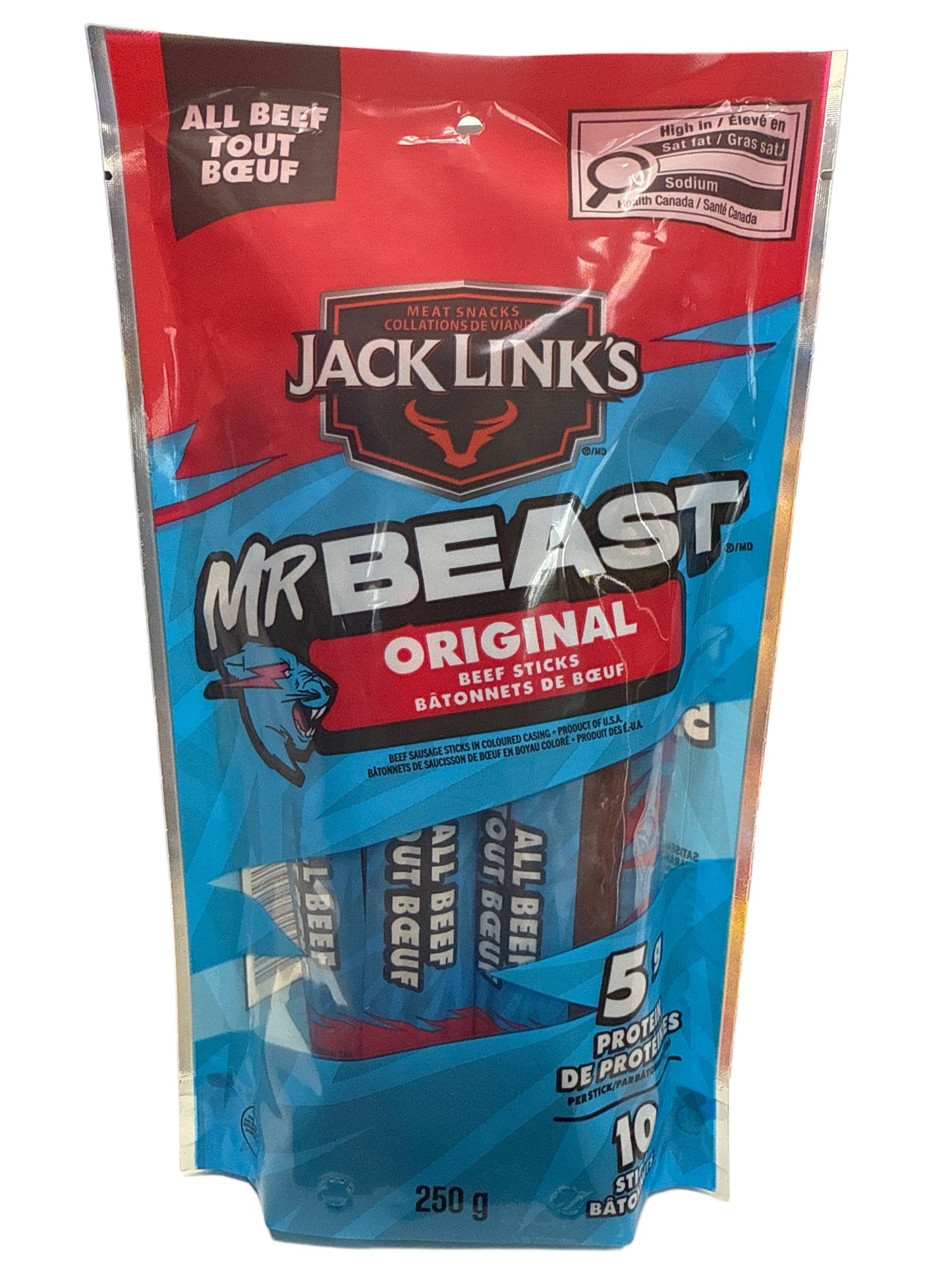 Jack Links Mr Beast Original Beef Sticks 250G - U.S Edition