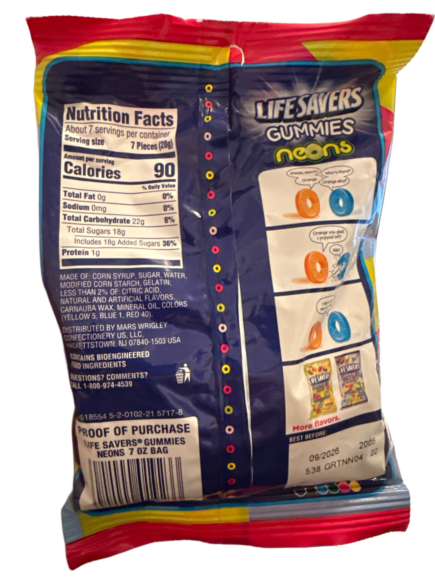 Life Savers Neon Kaubonbons 198G – US-Ausgabe