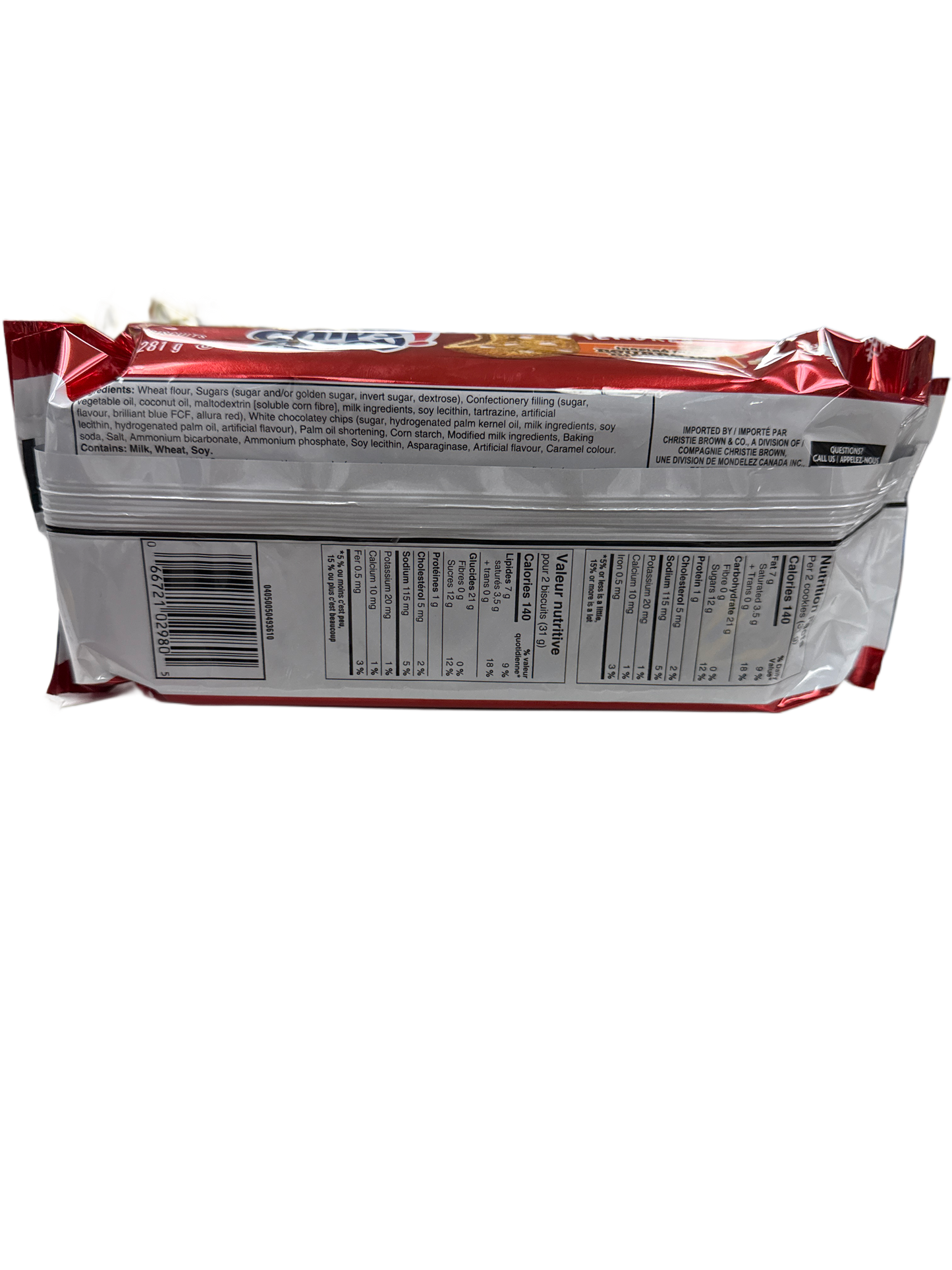 Chips Ahoy Chewy Tenders Christmas Limited Edition Cookie Butter Flavour 281G - Canadian Edition