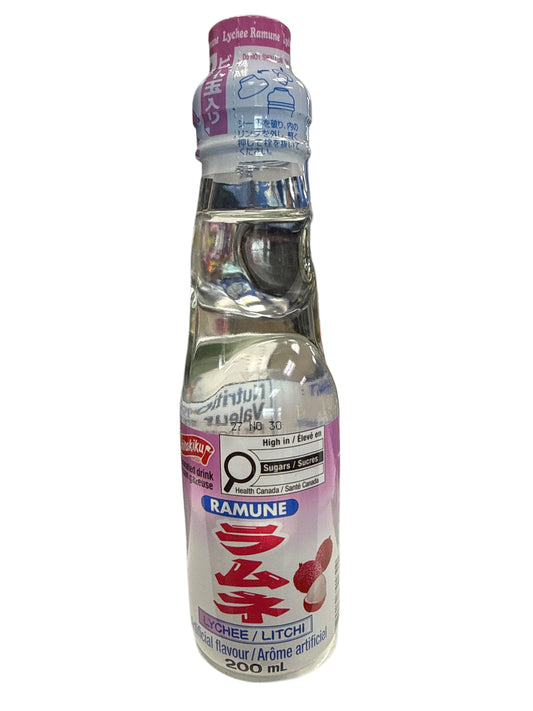 Shirakiku Ramune Lychee Flavoured Bottle 200ML - Japan Edition
