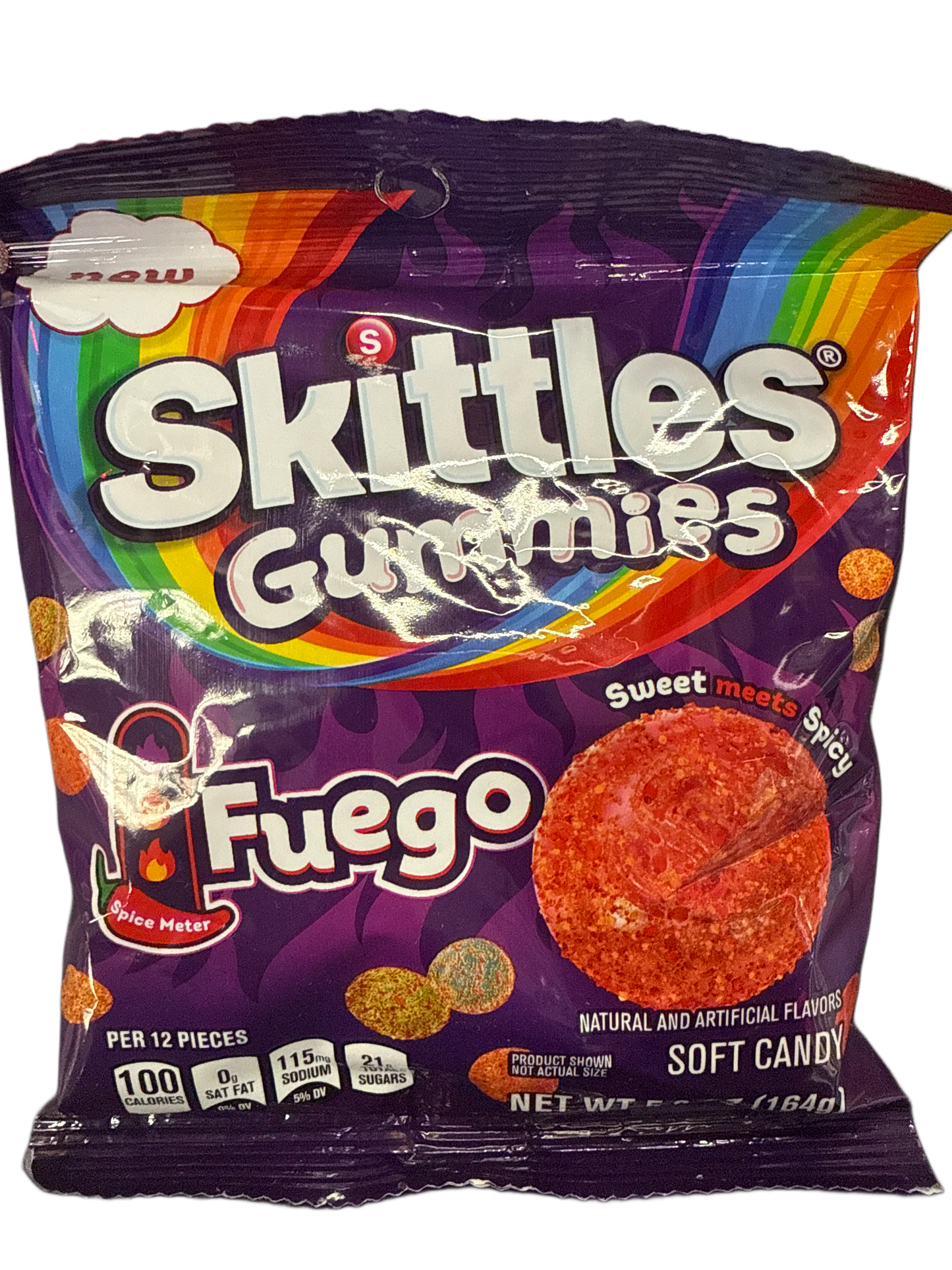 Skittles Gomitas Fuego Caramelo Blando 164G - Edición EE. UU.