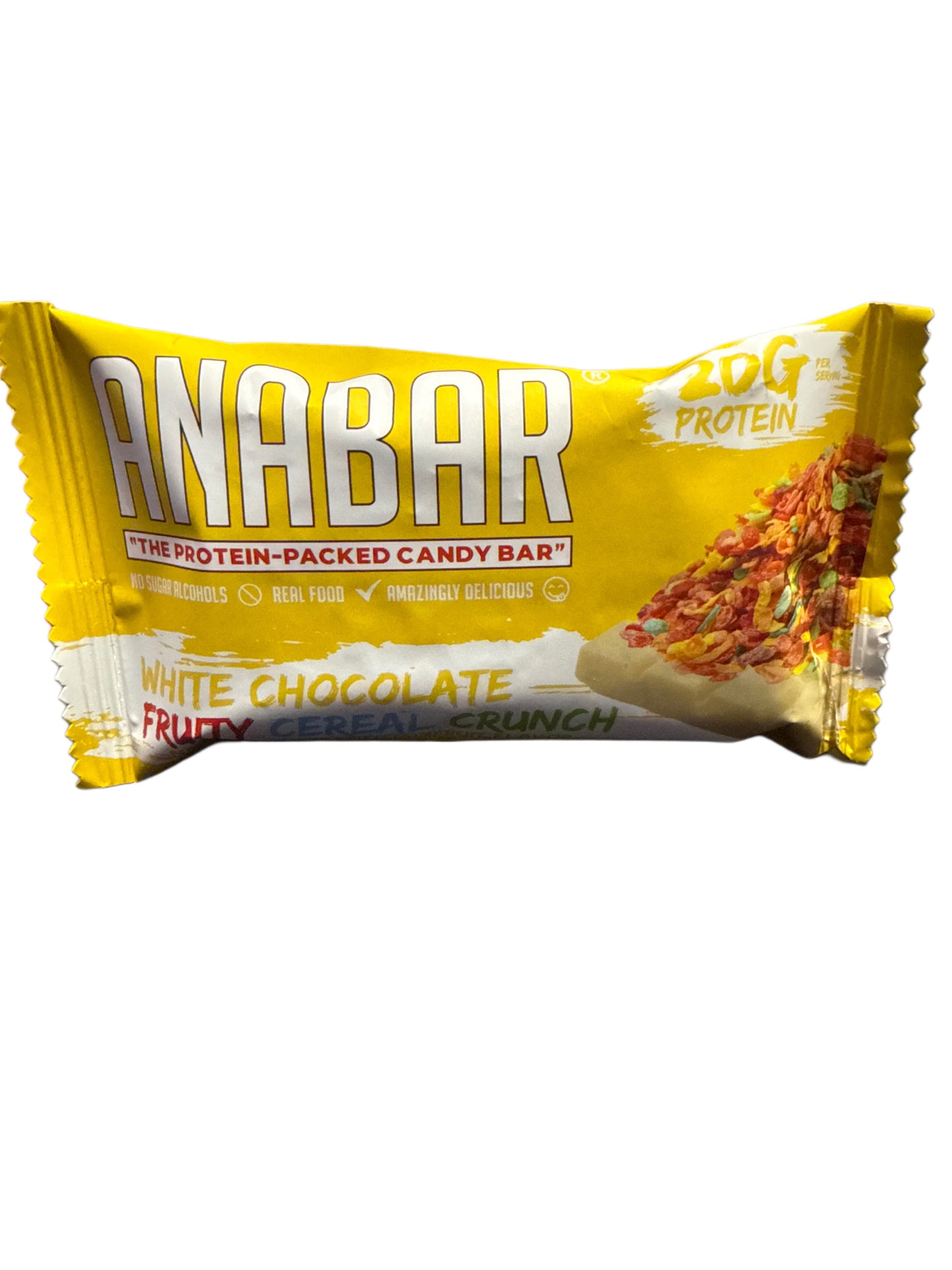 Anabar Protein Riegel Weiße Schokolade Fruchtiges Müsli Knusper Geschmack 65G - U.S Edition