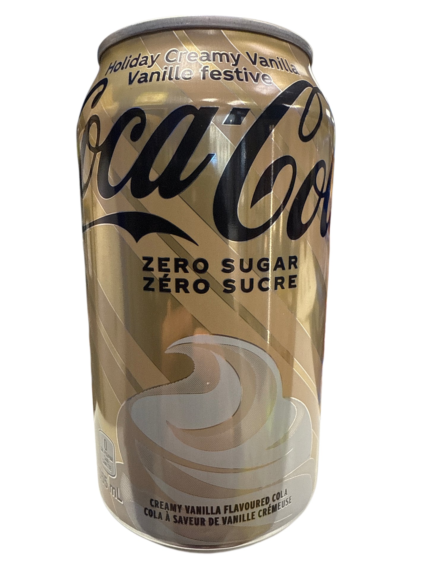 Coca Cola Feiertag Weihnachten Zero Zucker Cremige Vanille Dose 355ML - Kanadische Ausgabe