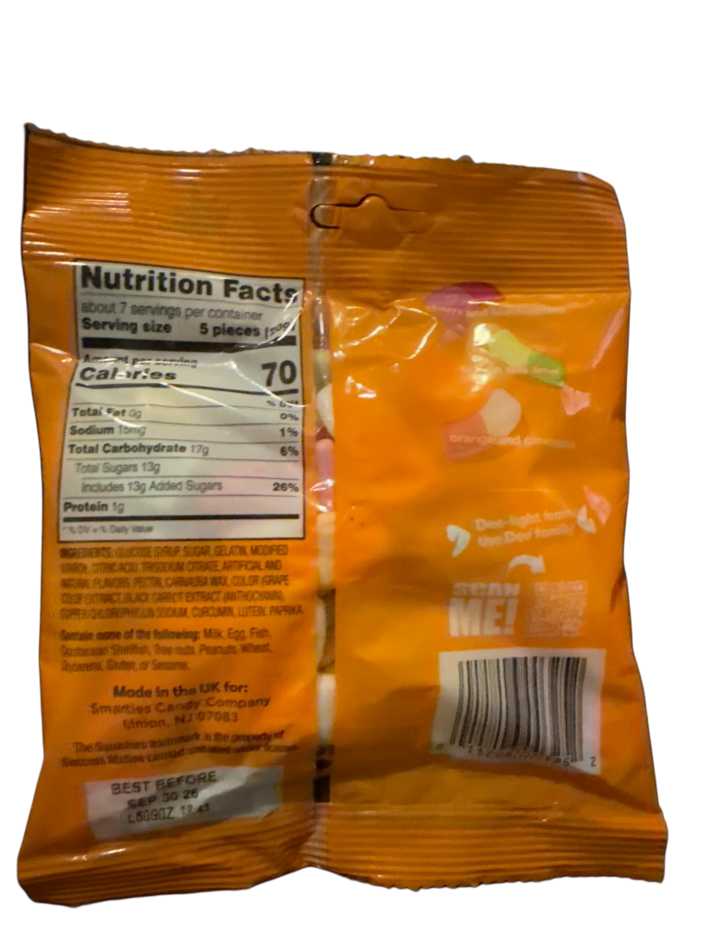 Smarties Squashies Mixed Fruit Flavour 141G - U.K Edition