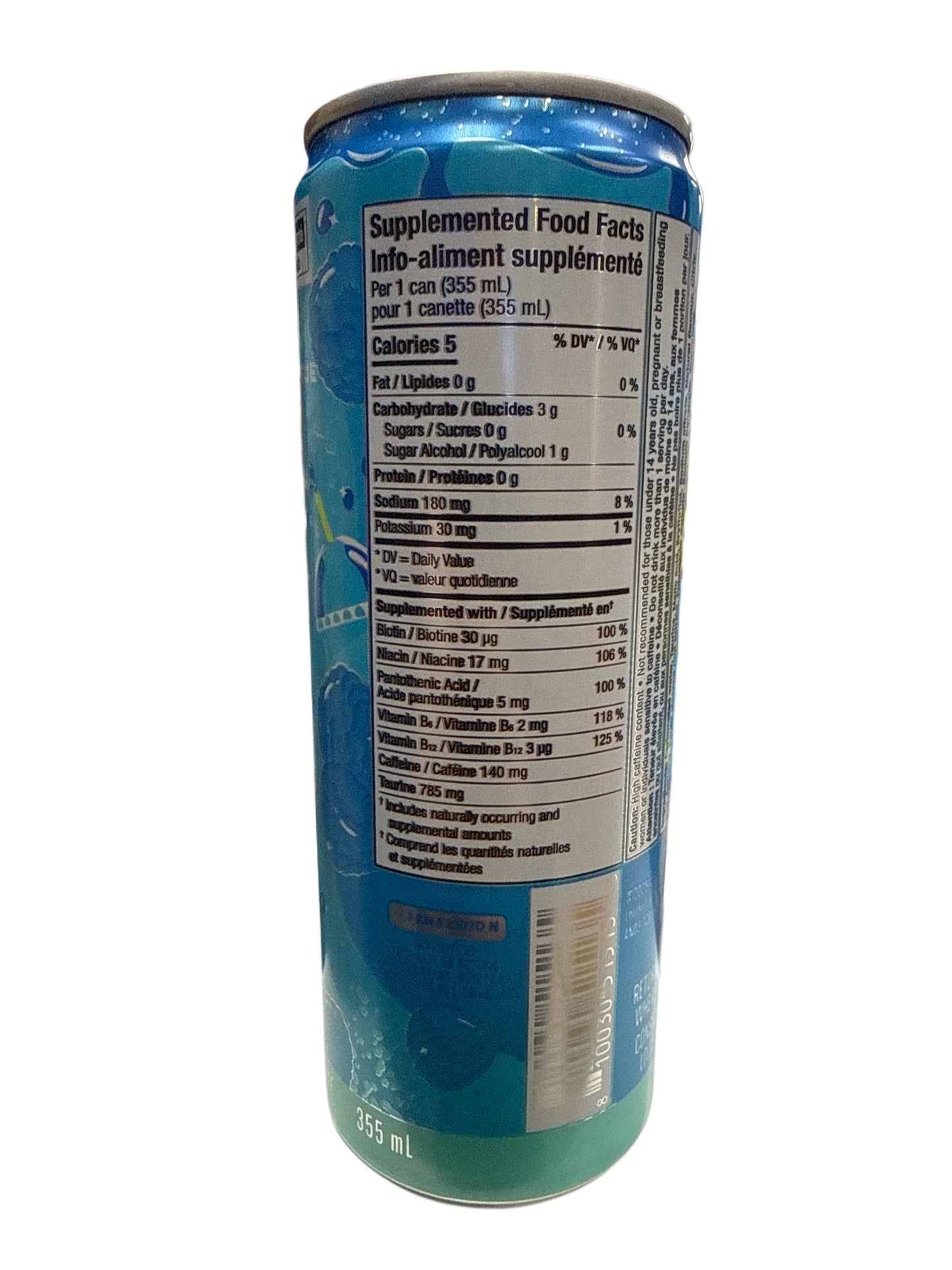 Alani Nu Zero Sugar Blue Slush Energy Drink 355ML - Canadian Edition