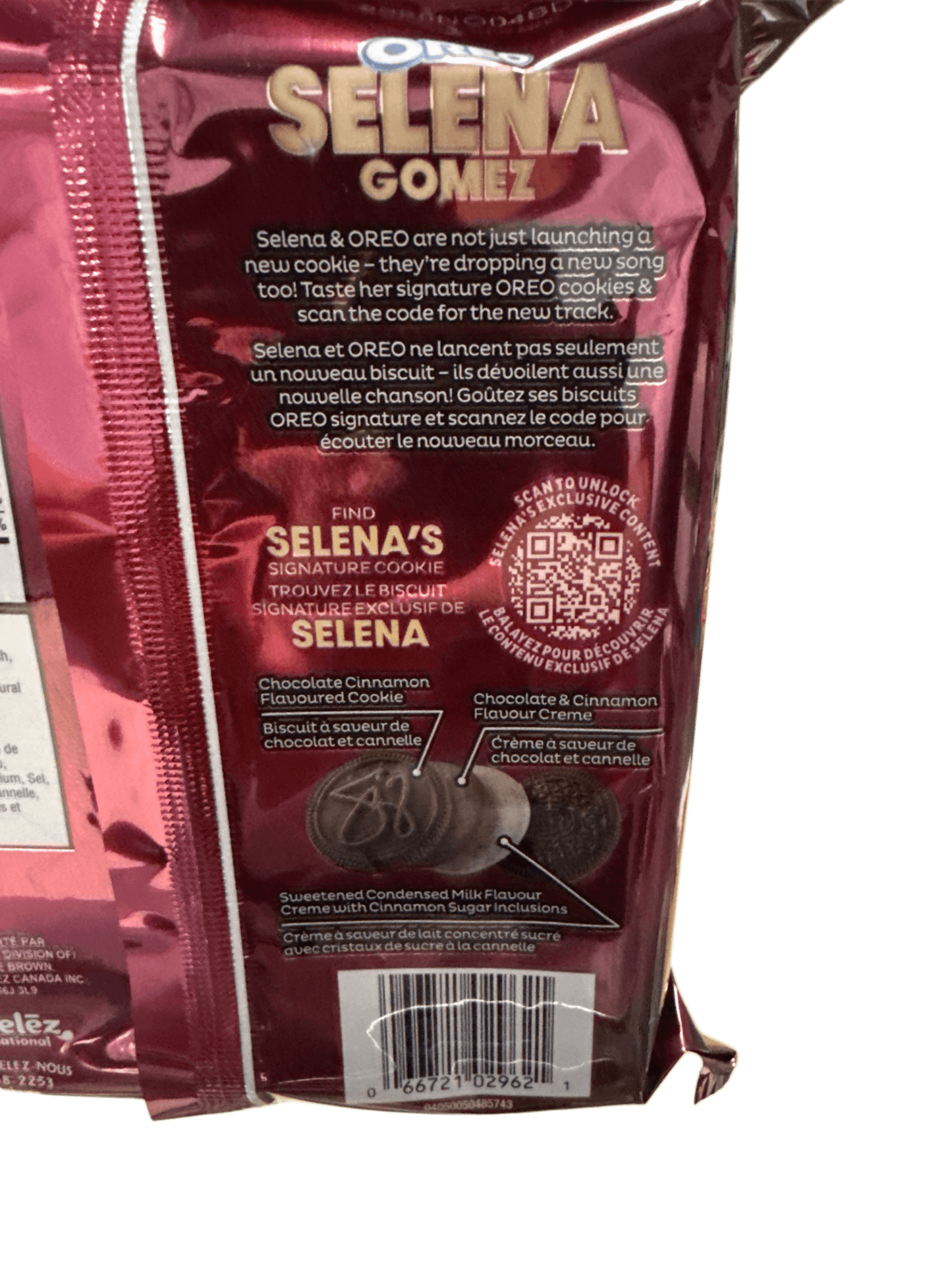 Oreo Selena Gomez Chocolate and Cinnamon Cream Cookies 303G - U.S Edition