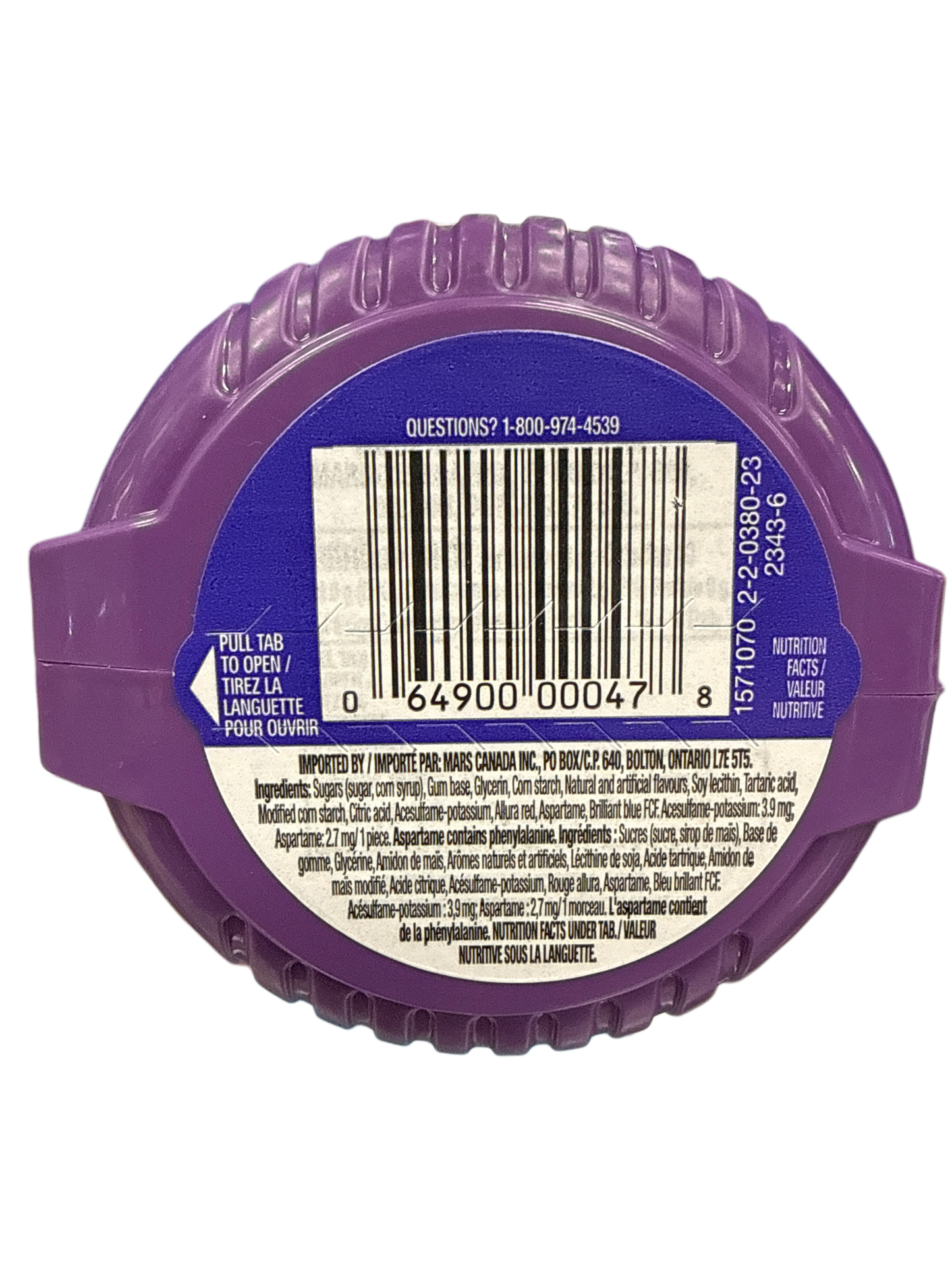 Hubba Bubba Gushing Grape Bubble Gum 56G - Canadian Edition