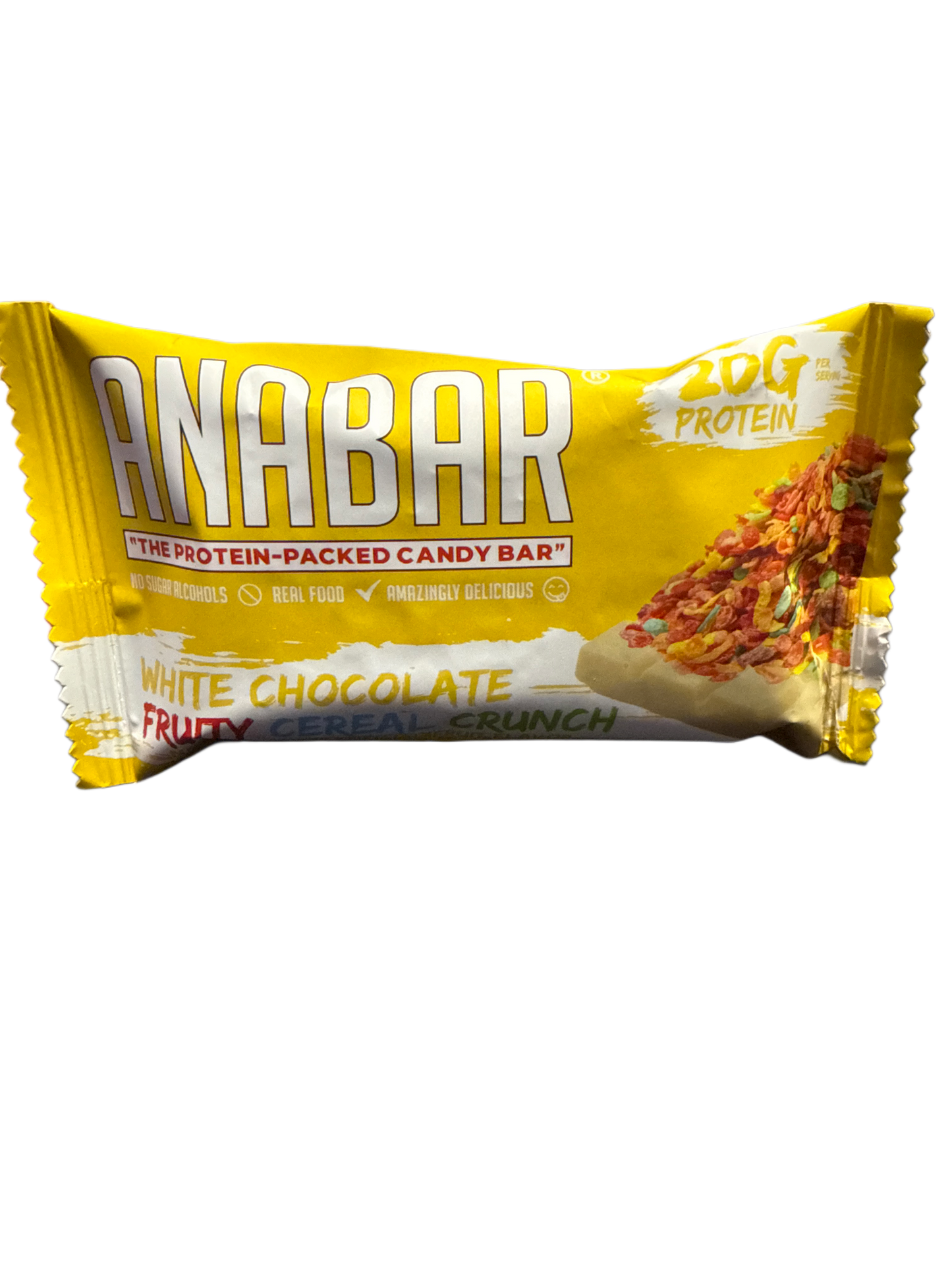 Anabar Protein Riegel Weiße Schokolade Fruchtiges Müsli Knusper Geschmack 65G - U.S Edition