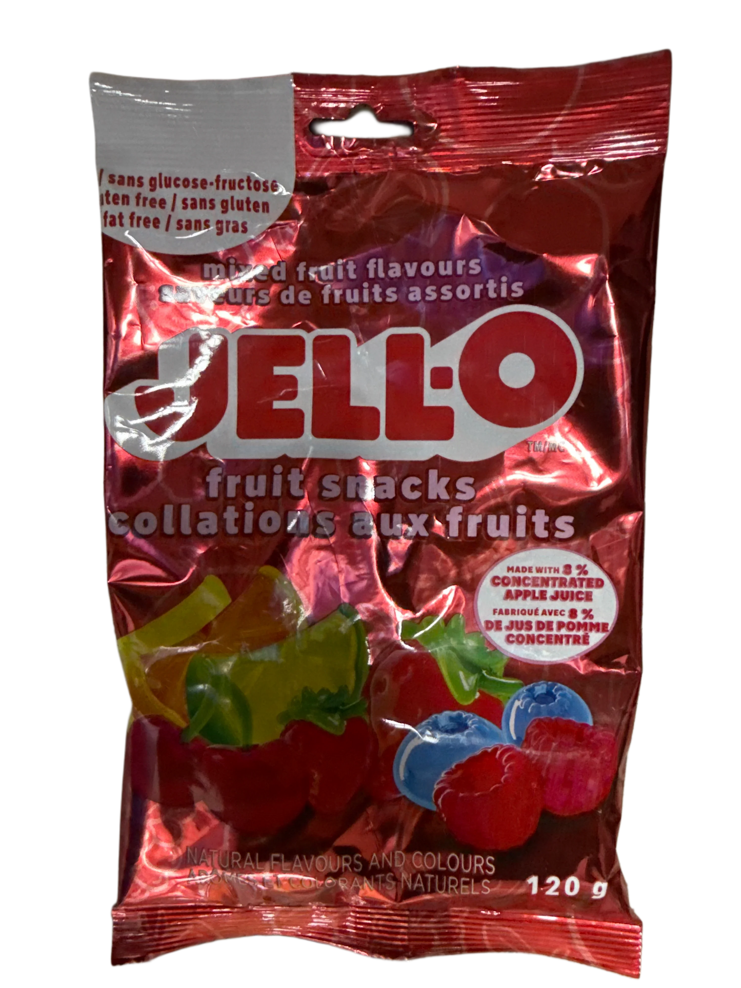 JELL-O Mixed Fruit Gummy Candy 120G - Canadian Edition
