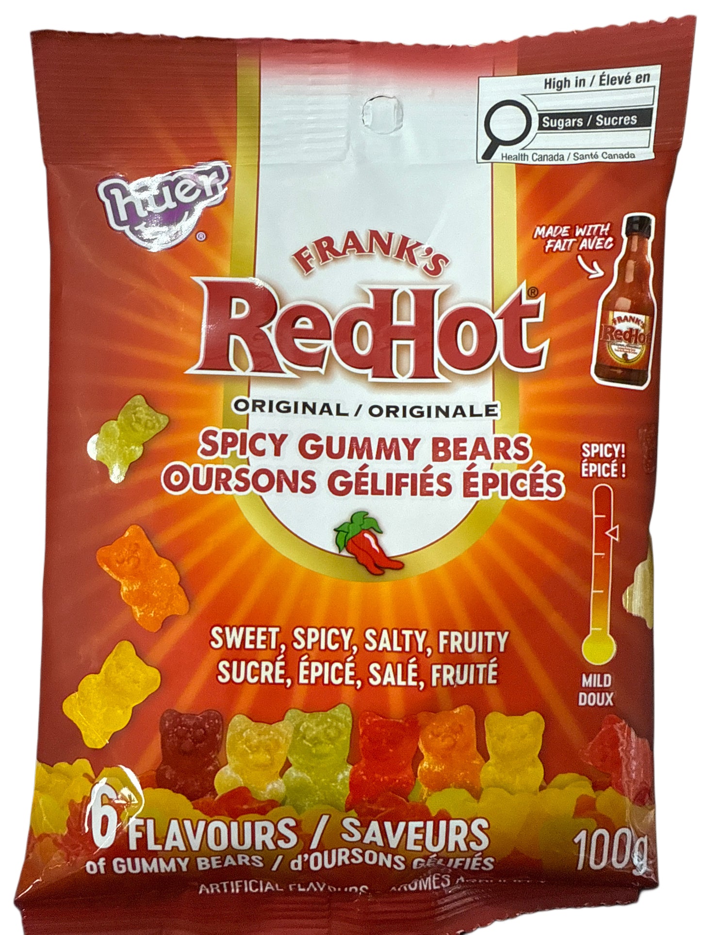 Franks RedHot Spicy Gummy Bears 100G - U.S Edition