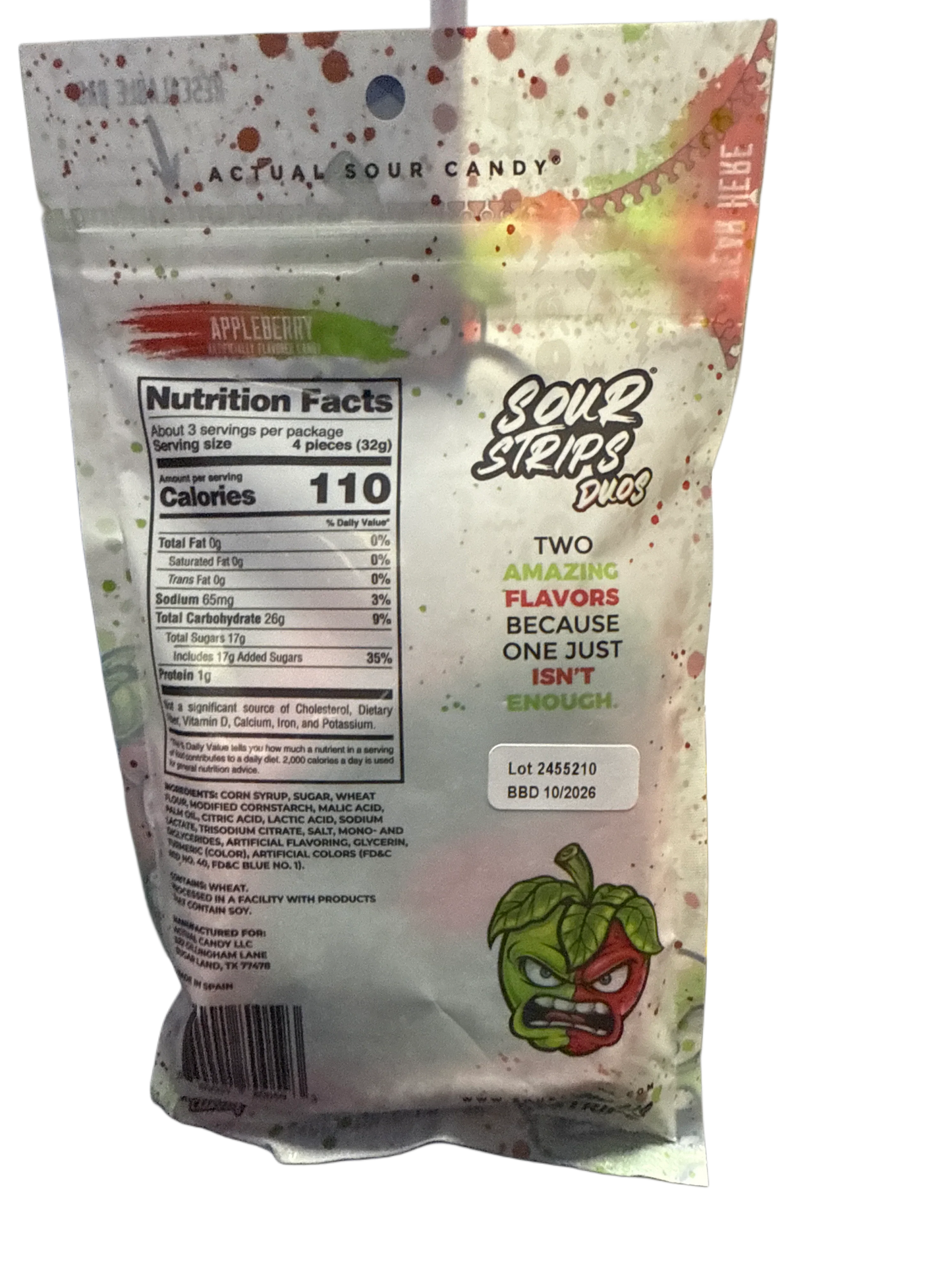 Sour Strips Appleberry Flavour 96G - U.S Edition