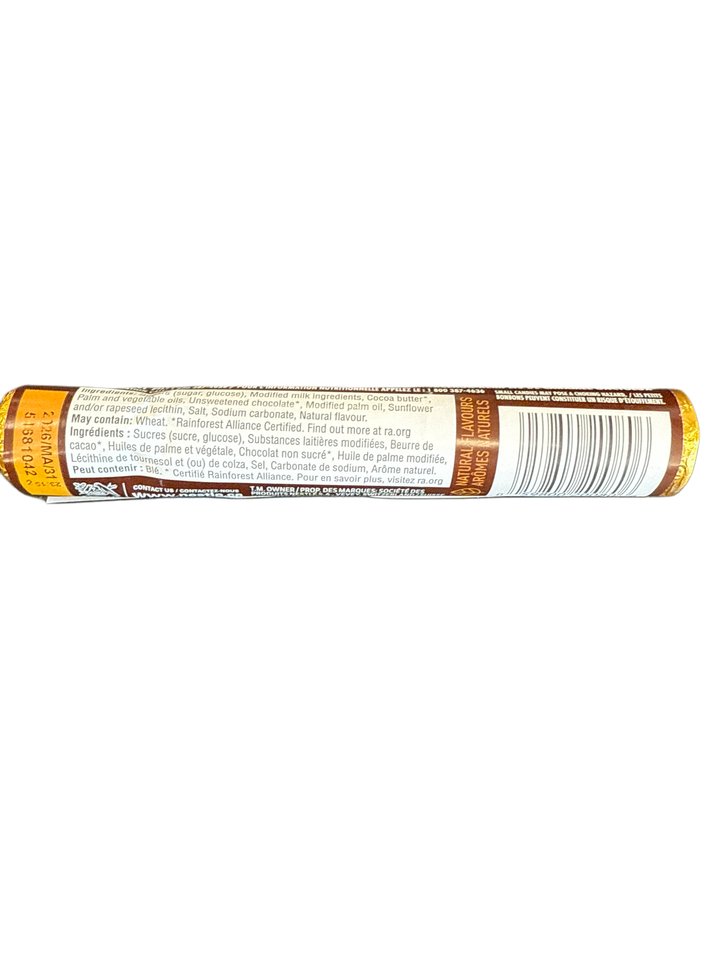 Rolo Cioccolato Morbido Pezzi Ripieni di Caramello 52G - Edizione Canadese